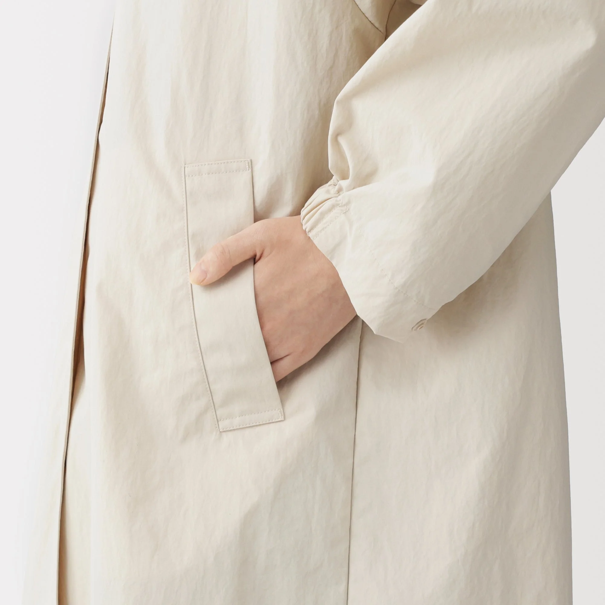 Water Repellent Hooded Long Coat - Image 8