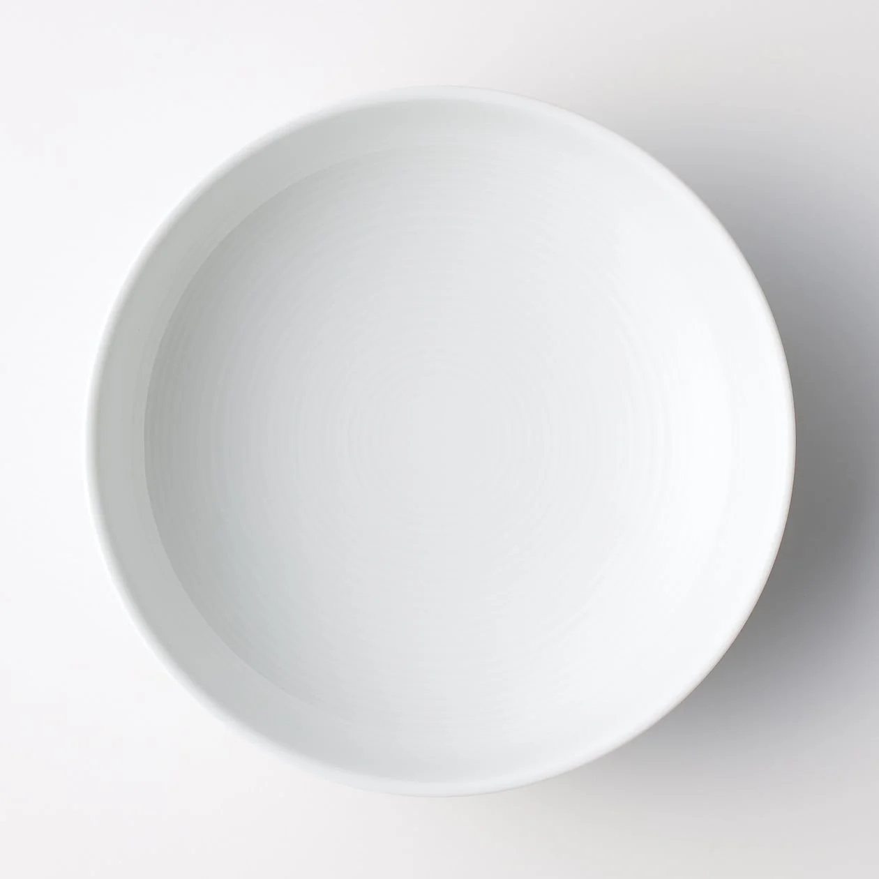 White Porcelain Shallow Bowl - Image 10