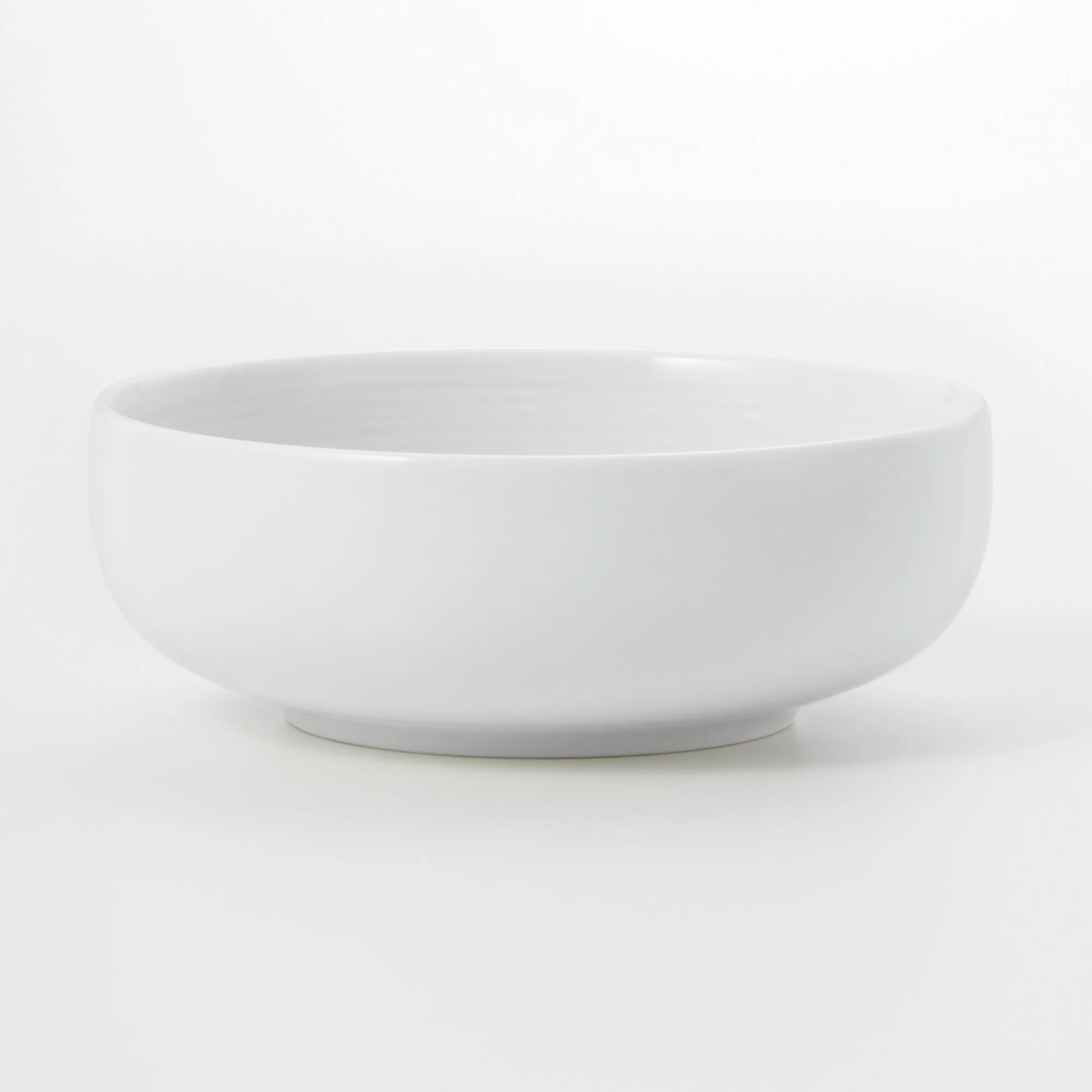 White Porcelain Shallow Bowl - Image 3