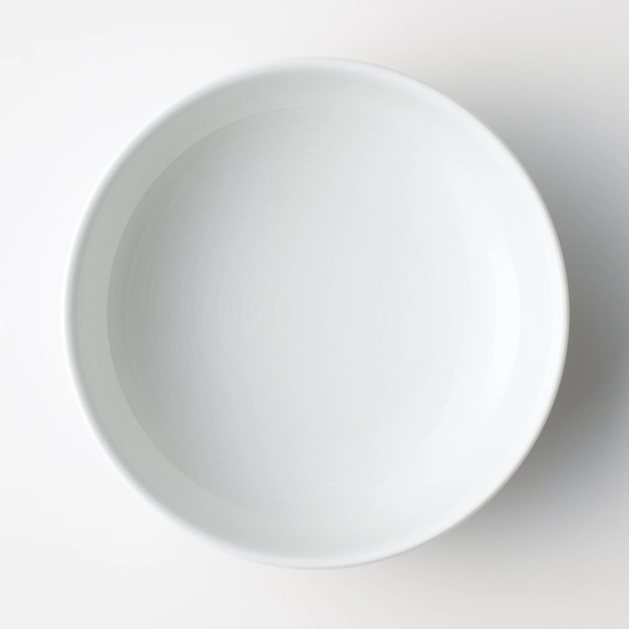 White Porcelain Shallow Bowl - Image 4