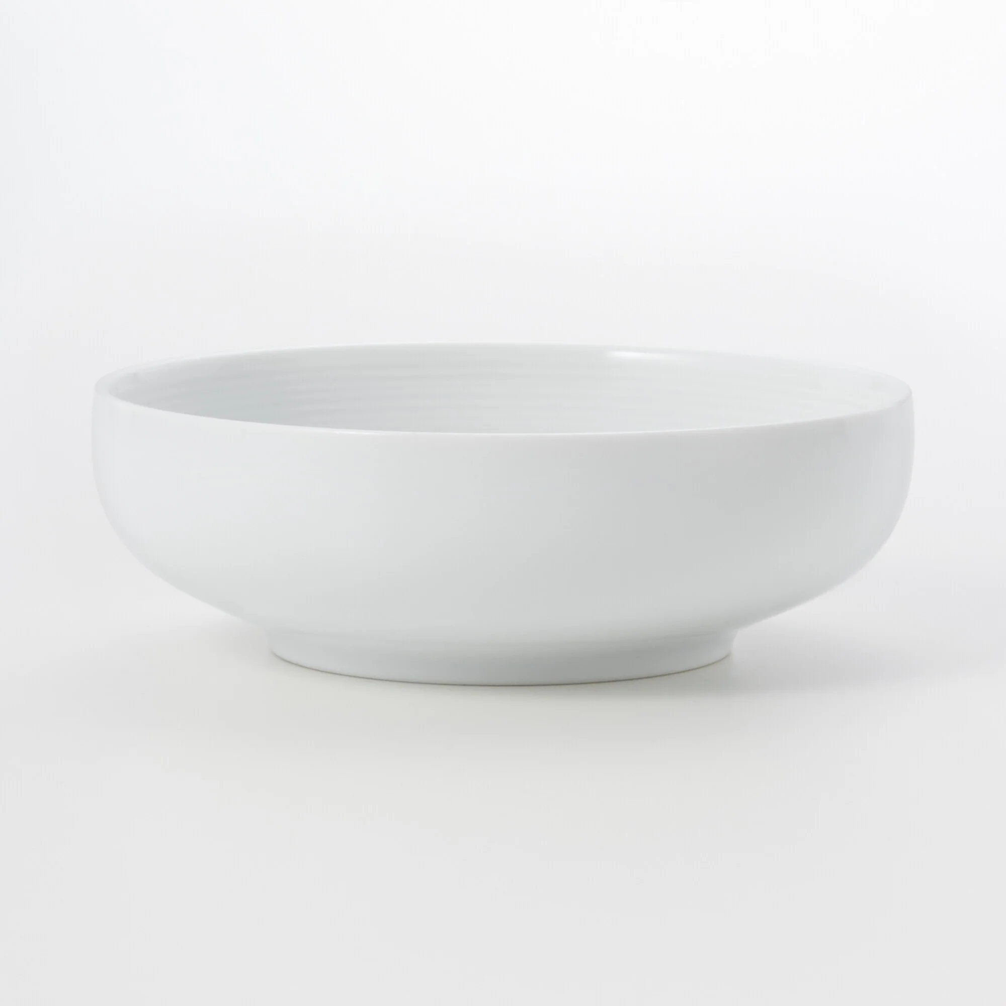 White Porcelain Shallow Bowl - Image 9