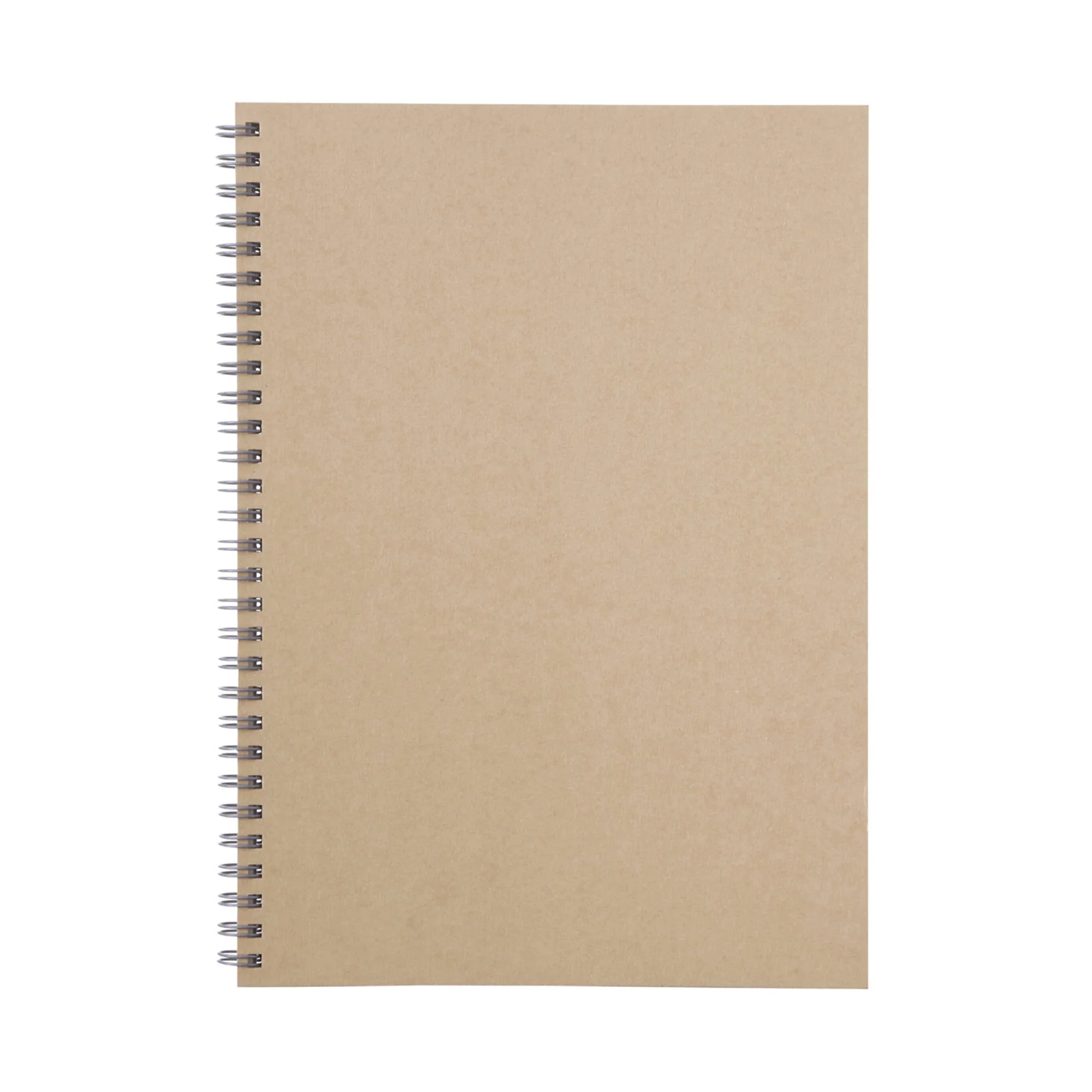 B5 Wirebound Notebook Plain Beige