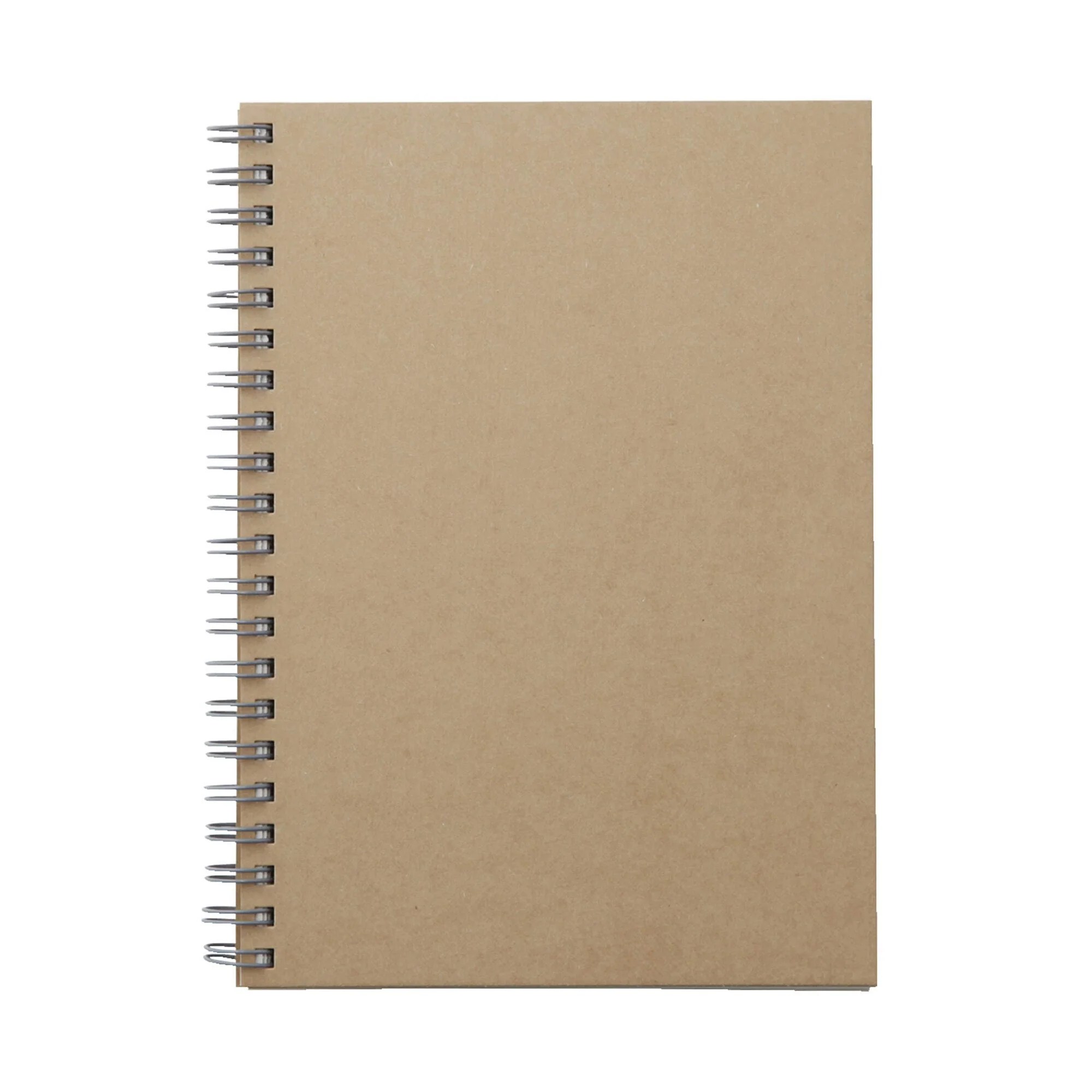 B6 Wirebound Notebook Plain Beige