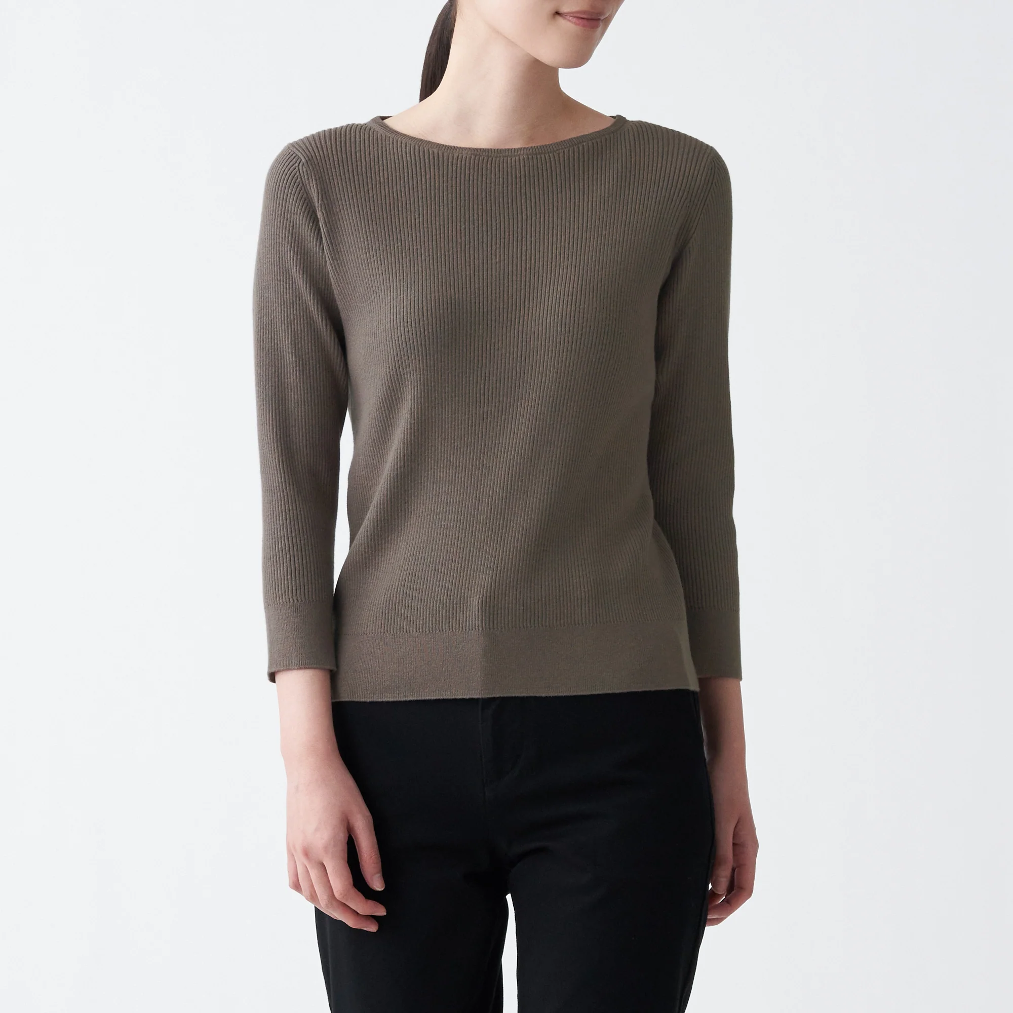 Women Organic Cotton Silk Boat Neck Sweater - Image 10