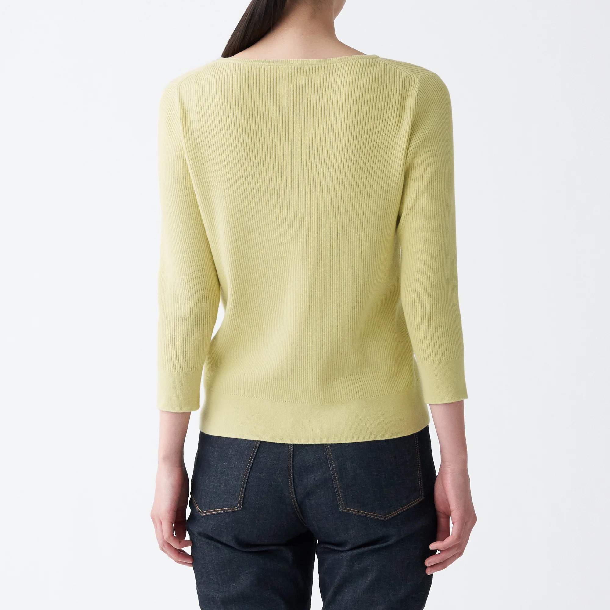 Women Organic Cotton Silk Boat Neck Sweater - Image 3