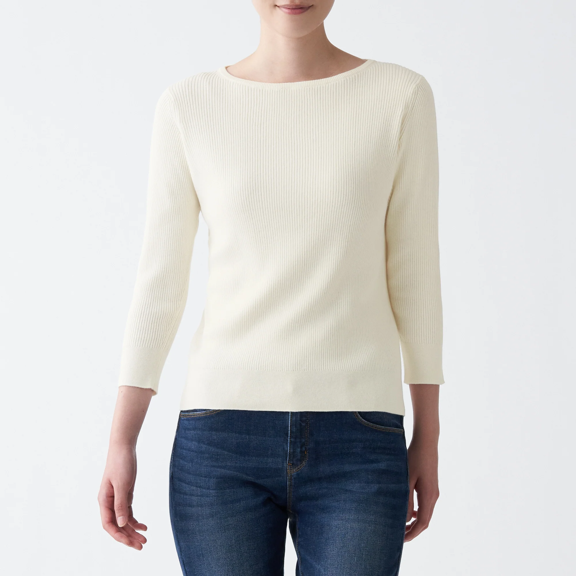 Women Organic Cotton Silk Boat Neck Sweater - Image 6