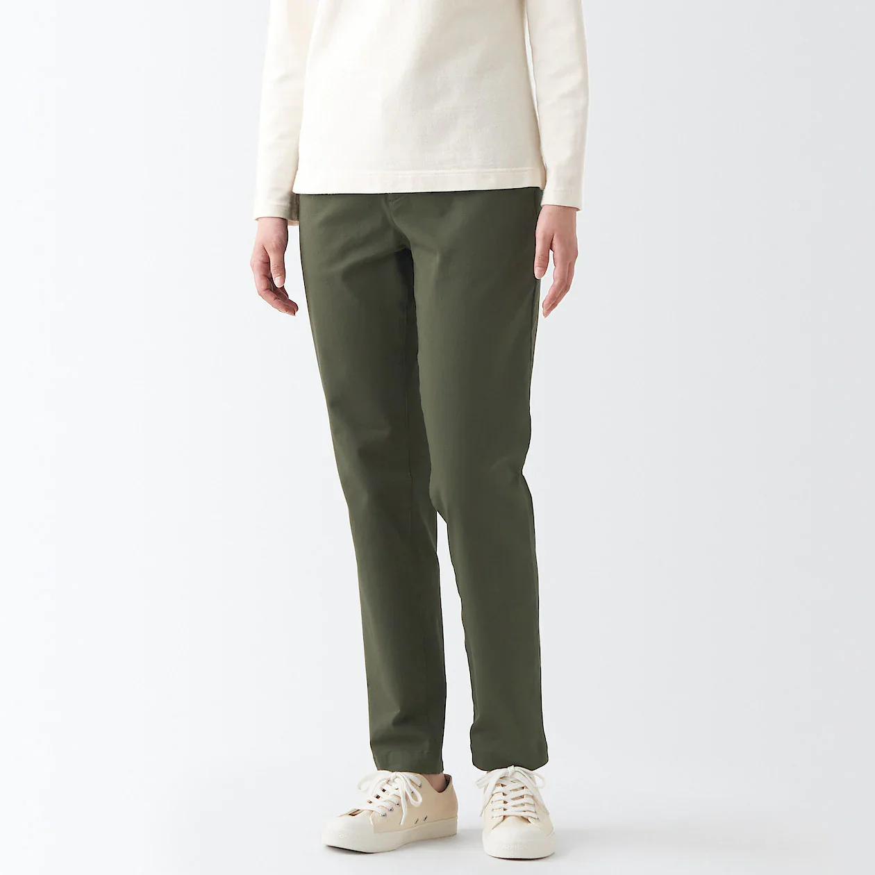 Women's 4-Way Stretch Chino Slim Tapered Pants (L 32inch / 82cm) - Image 13