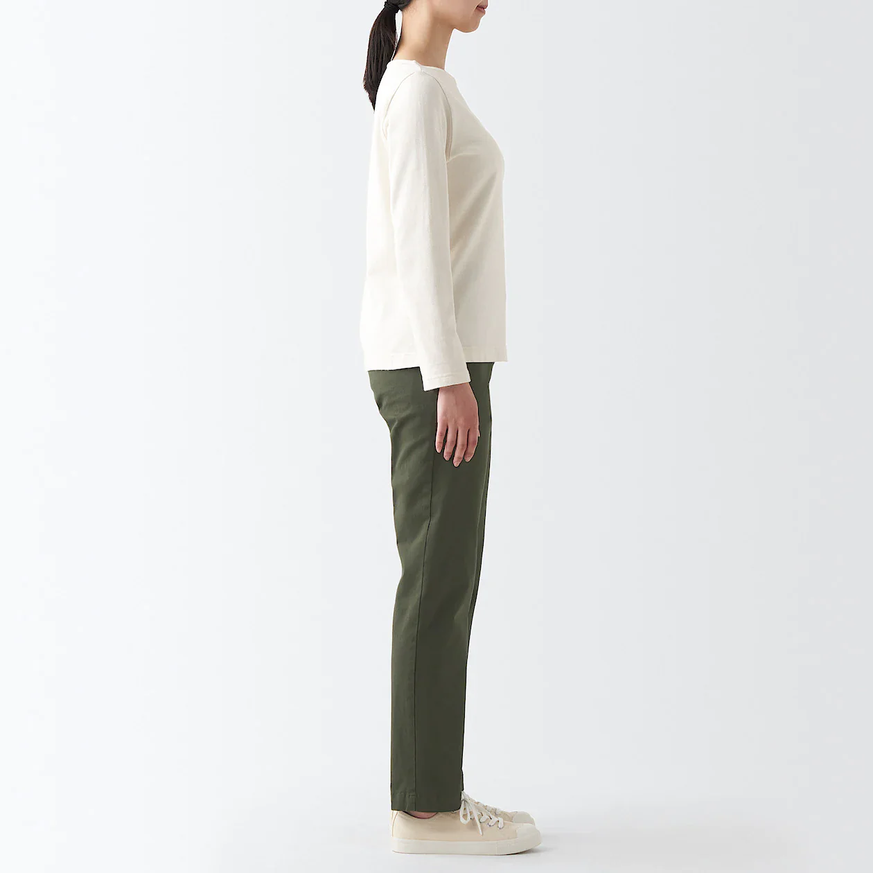 Women's 4-Way Stretch Chino Slim Tapered Pants (L 32inch / 82cm) - Image 15