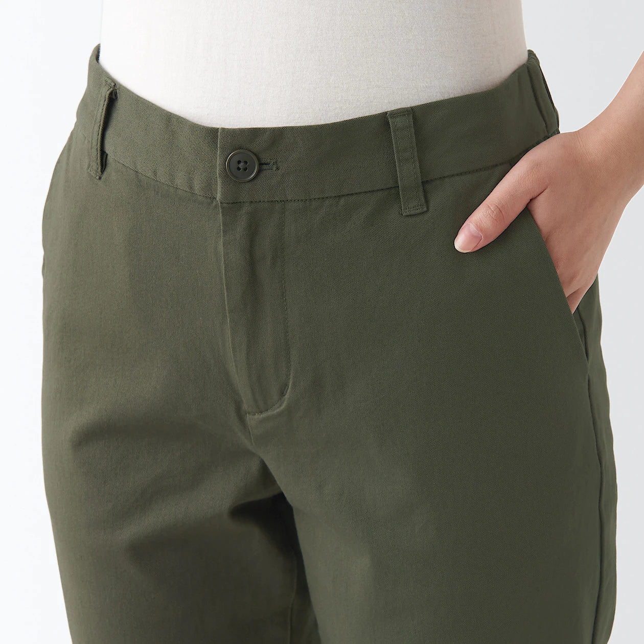 Women's 4-Way Stretch Chino Slim Tapered Pants (L 32inch / 82cm) - Image 18