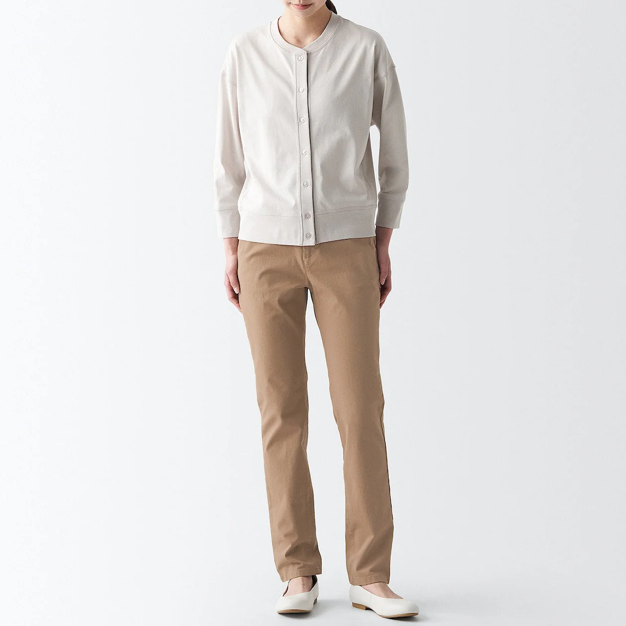 Women's 4-Way Stretch Chino Slim Tapered Pants (L 32inch / 80cm) - Image 14