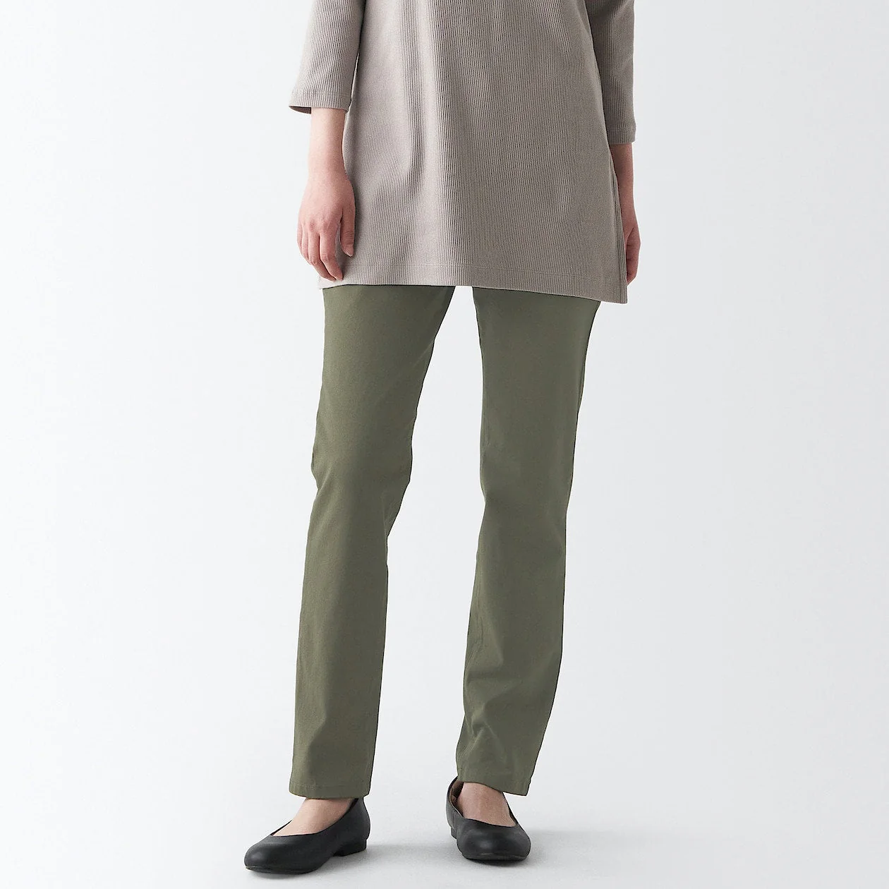 Women's 4-Way Stretch Chino Slim Tapered Pants (L 32inch / 80cm) - Image 23