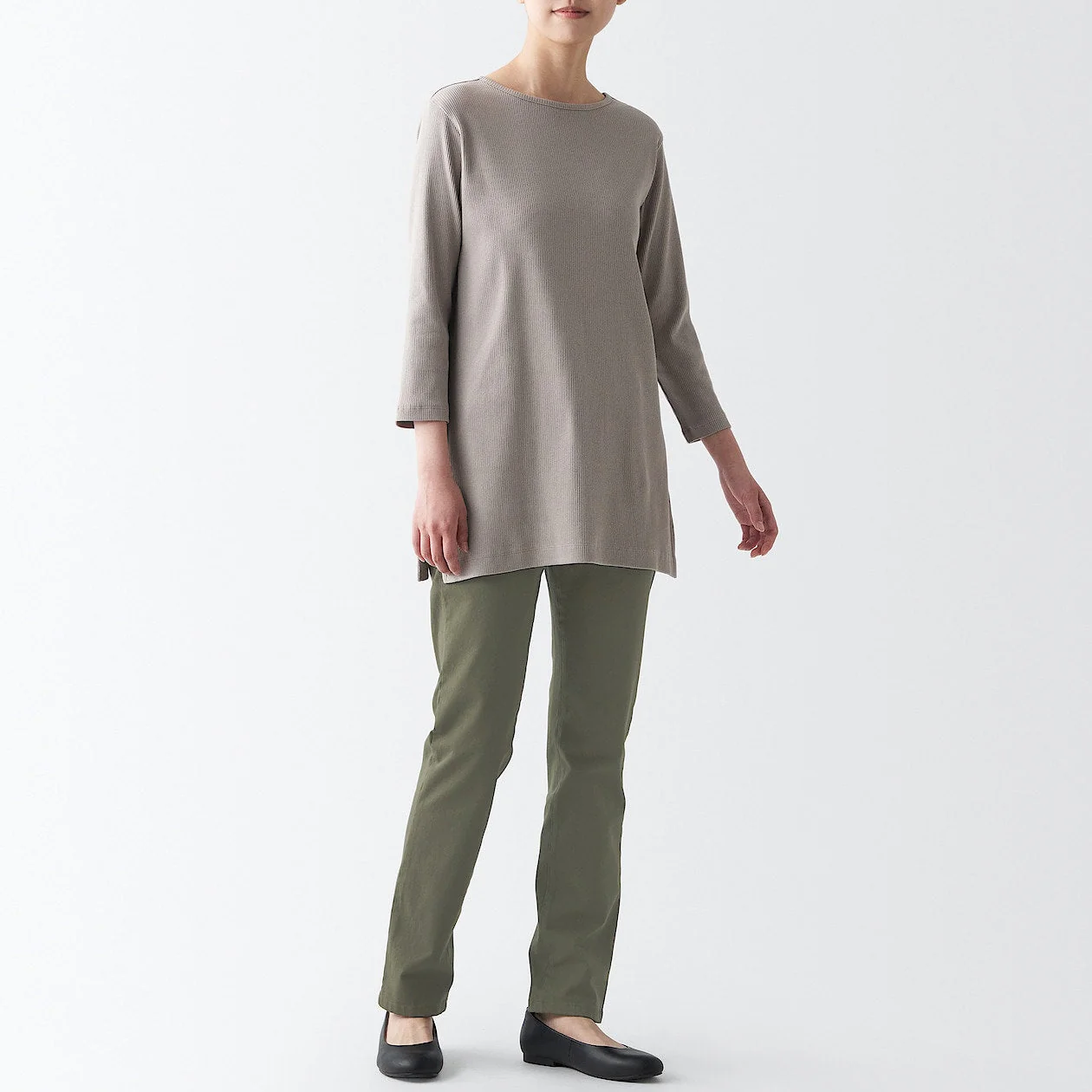 Women's 4-Way Stretch Chino Slim Tapered Pants (L 32inch / 80cm) - Image 24