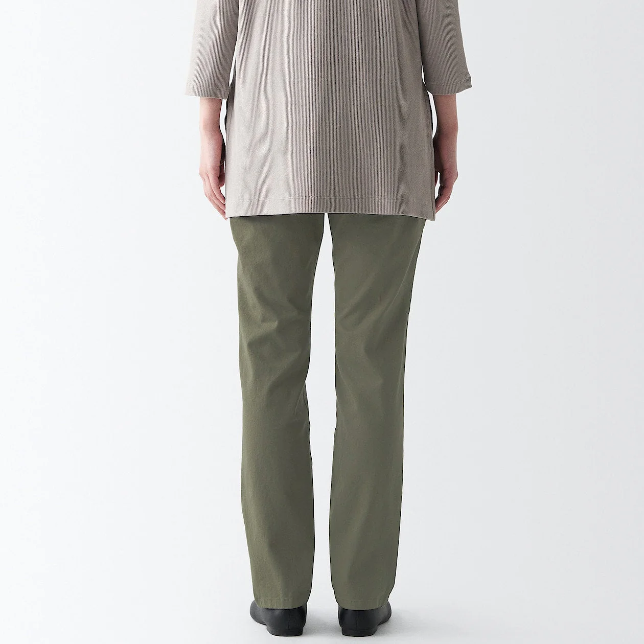 Women's 4-Way Stretch Chino Slim Tapered Pants (L 32inch / 80cm) - Image 26
