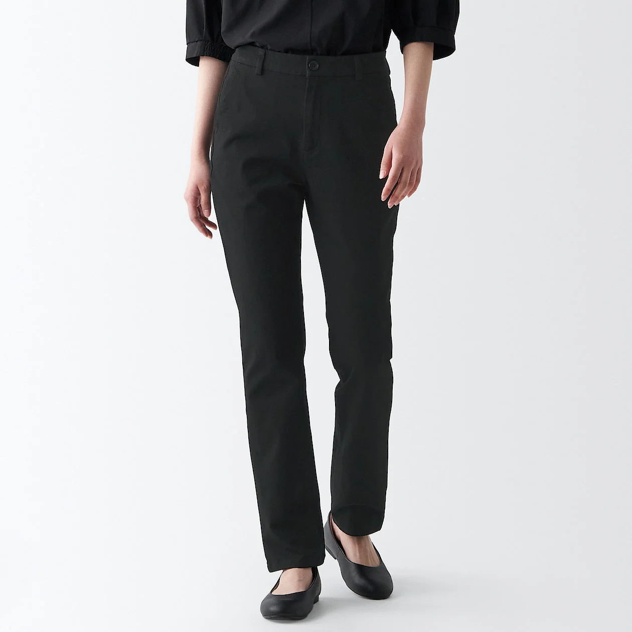Women's 4-Way Stretch Chino Slim Tapered Pants (L 32inch / 80cm) - Image 3