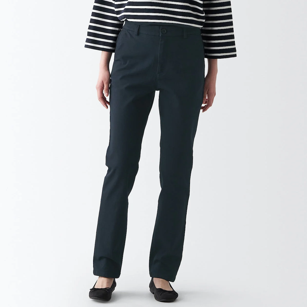 Women's 4-Way Stretch Chino Slim Tapered Pants (L 32inch / 80cm) - Image 33