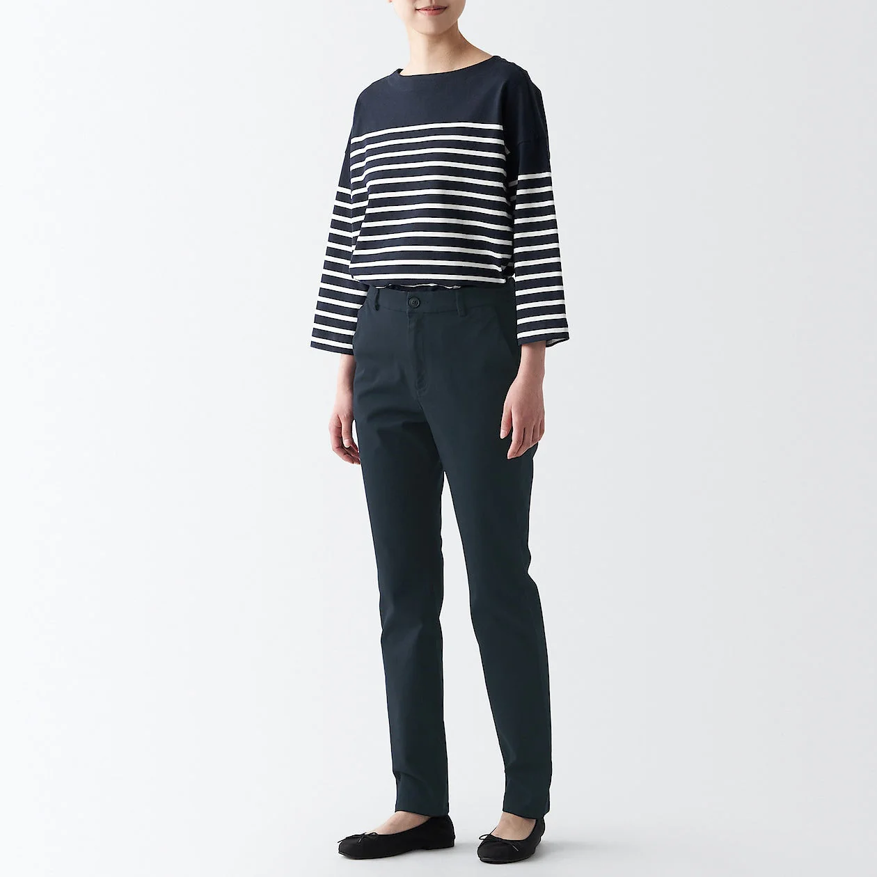 Women's 4-Way Stretch Chino Slim Tapered Pants (L 32inch / 80cm) - Image 34