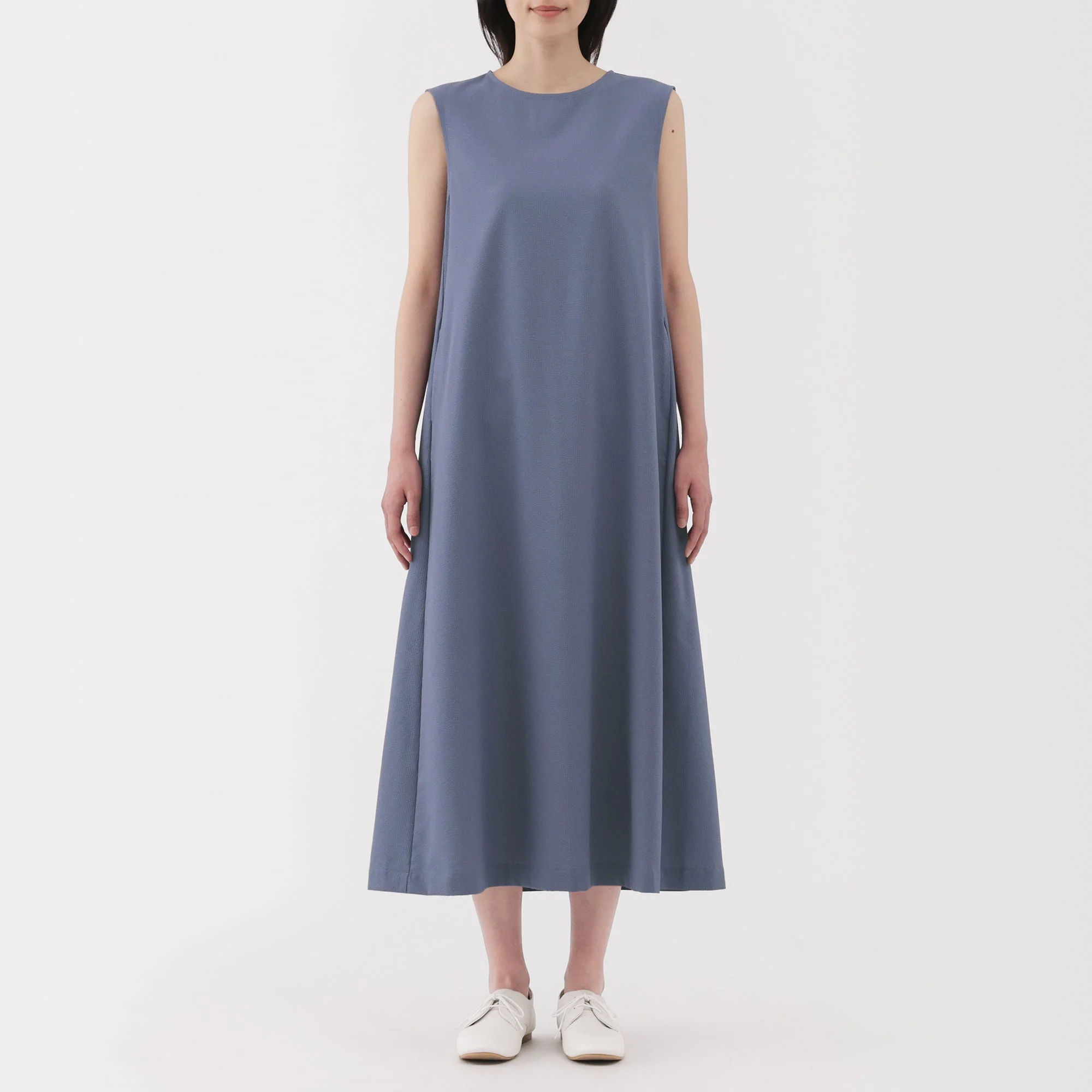 Women's Breathable Seersucker Sleeveless Dress - Image 14