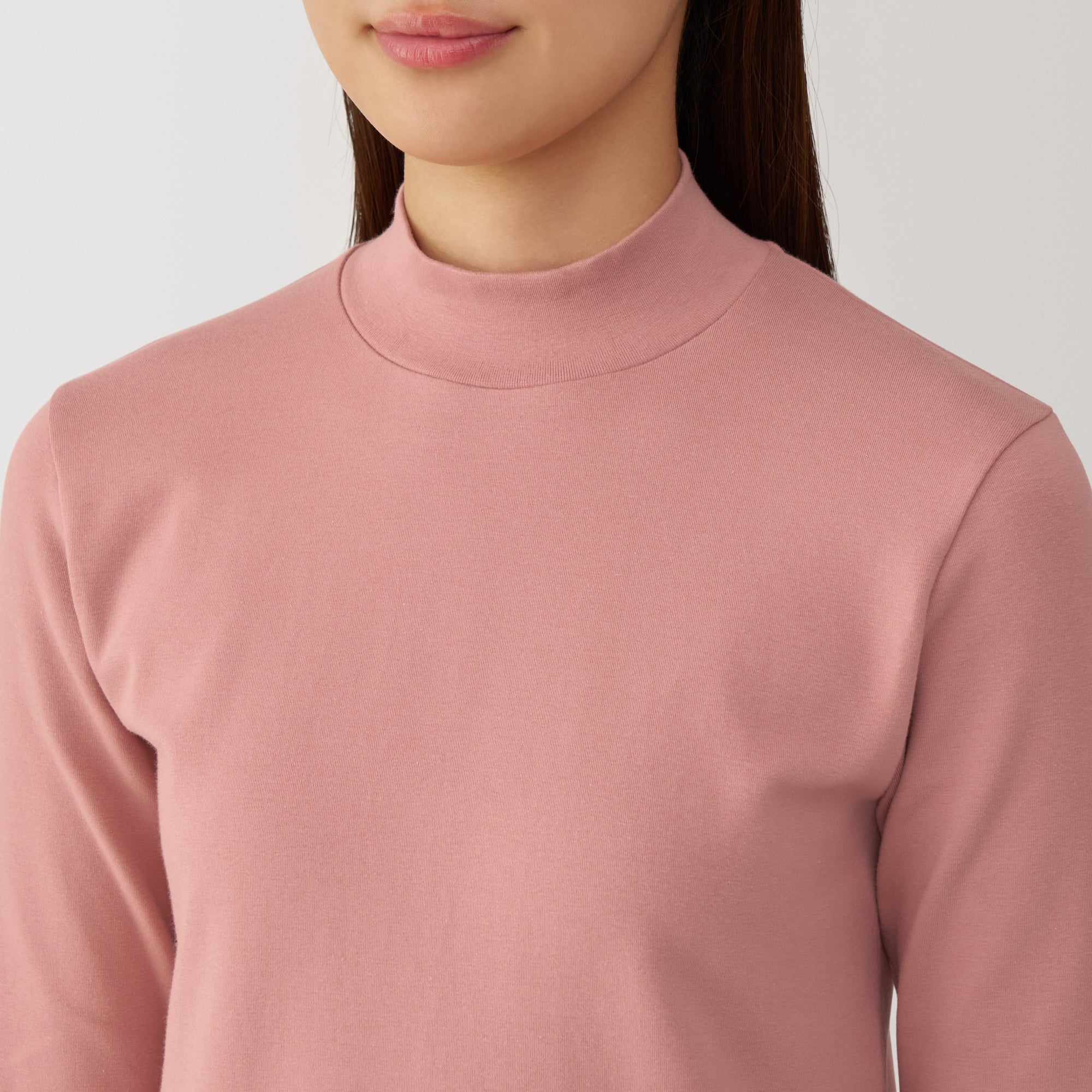 Women's Brushed Ribbed High Neck Long Sleeve T-Shirt - Image 15