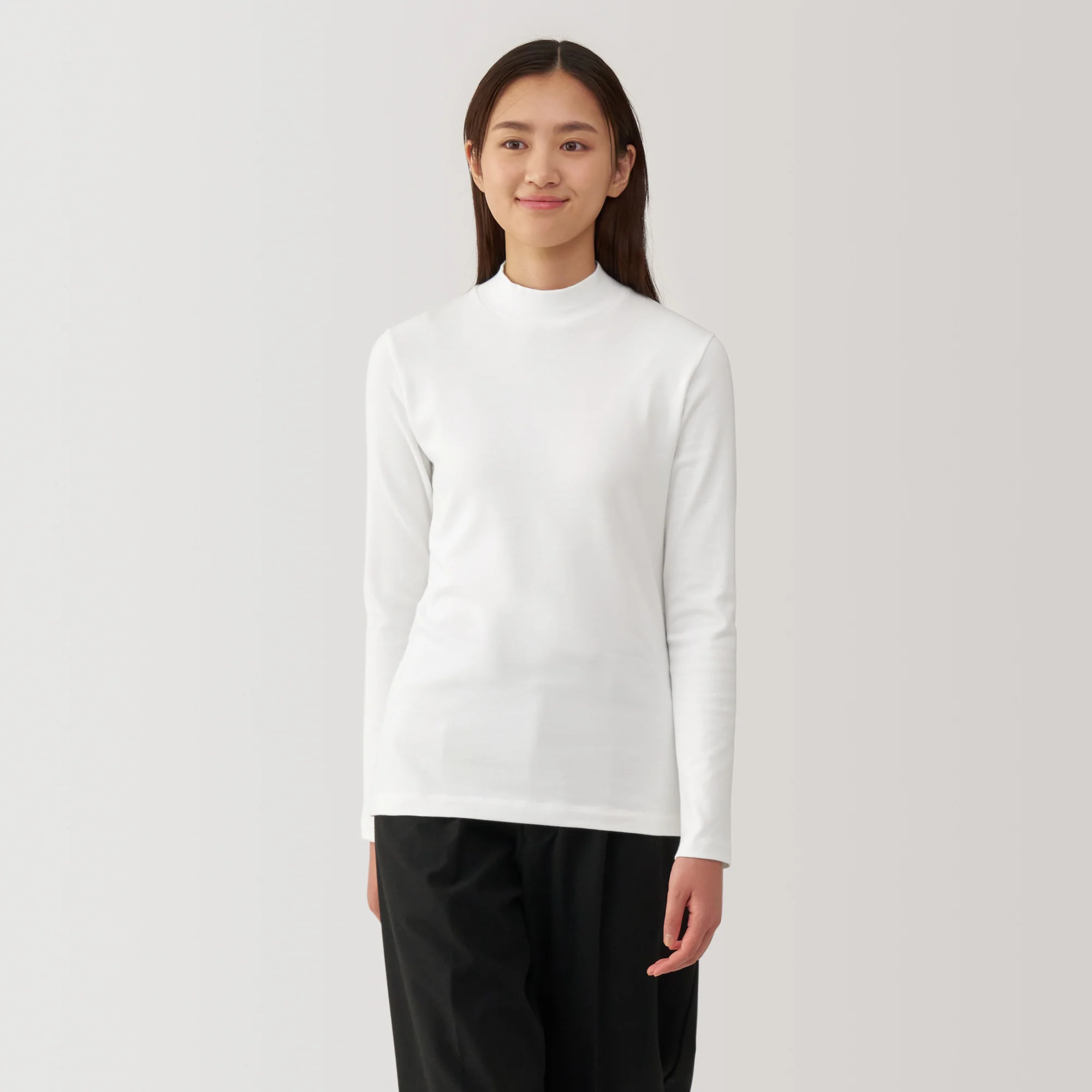 Women's Brushed Ribbed High Neck Long Sleeve T-Shirt - Image 19