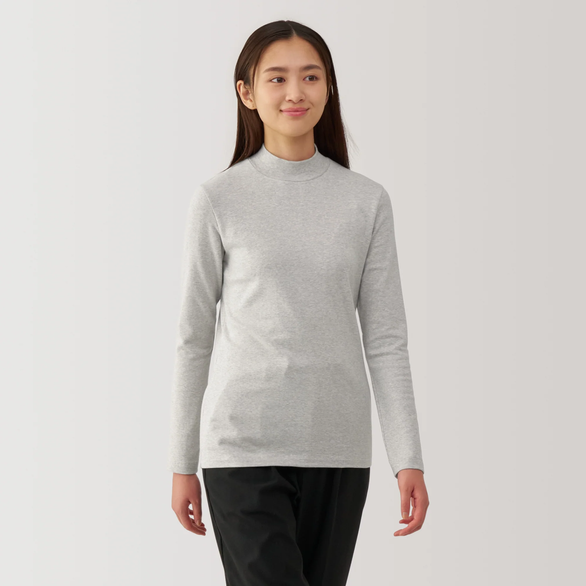 Women's Brushed Ribbed High Neck Long Sleeve T-Shirt - Image 27