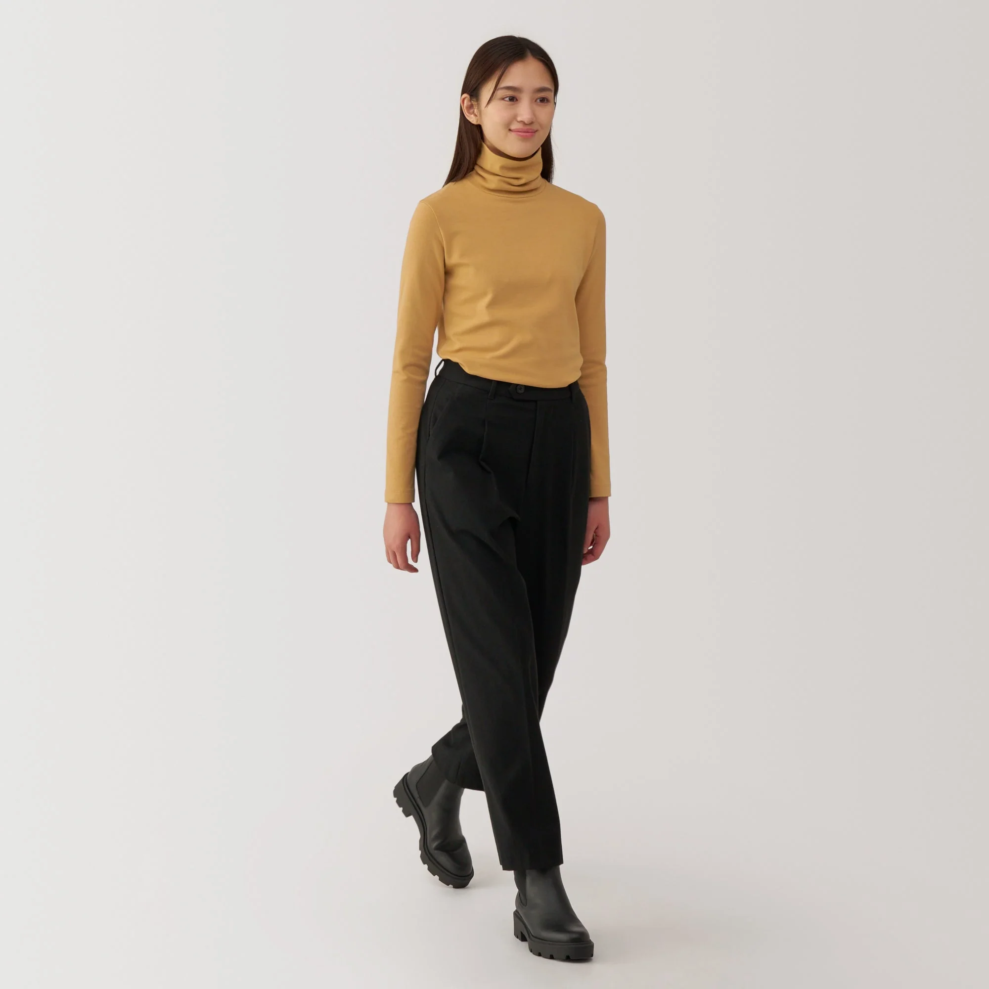Women's Brushed Ribbed Turtleneck T-Shirt - Image 14