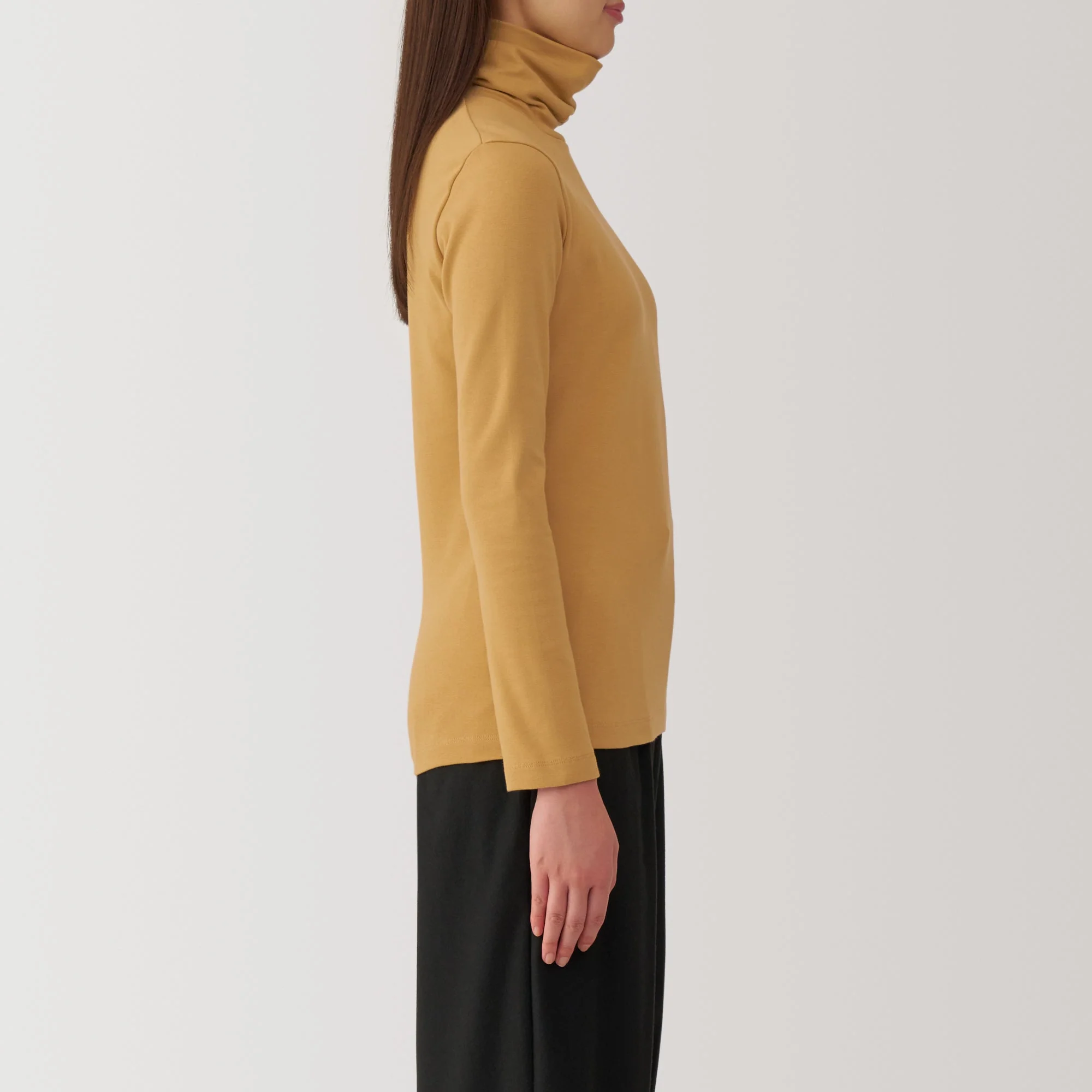 Women's Brushed Ribbed Turtleneck T-Shirt - Image 15