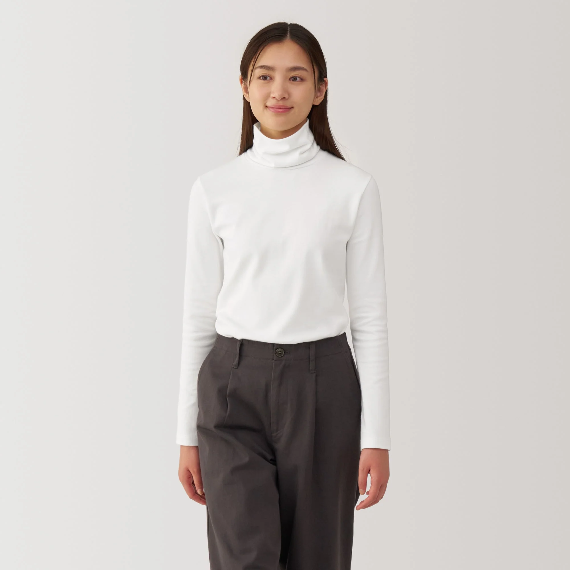 Women's Brushed Ribbed Turtleneck T-Shirt - Image 22