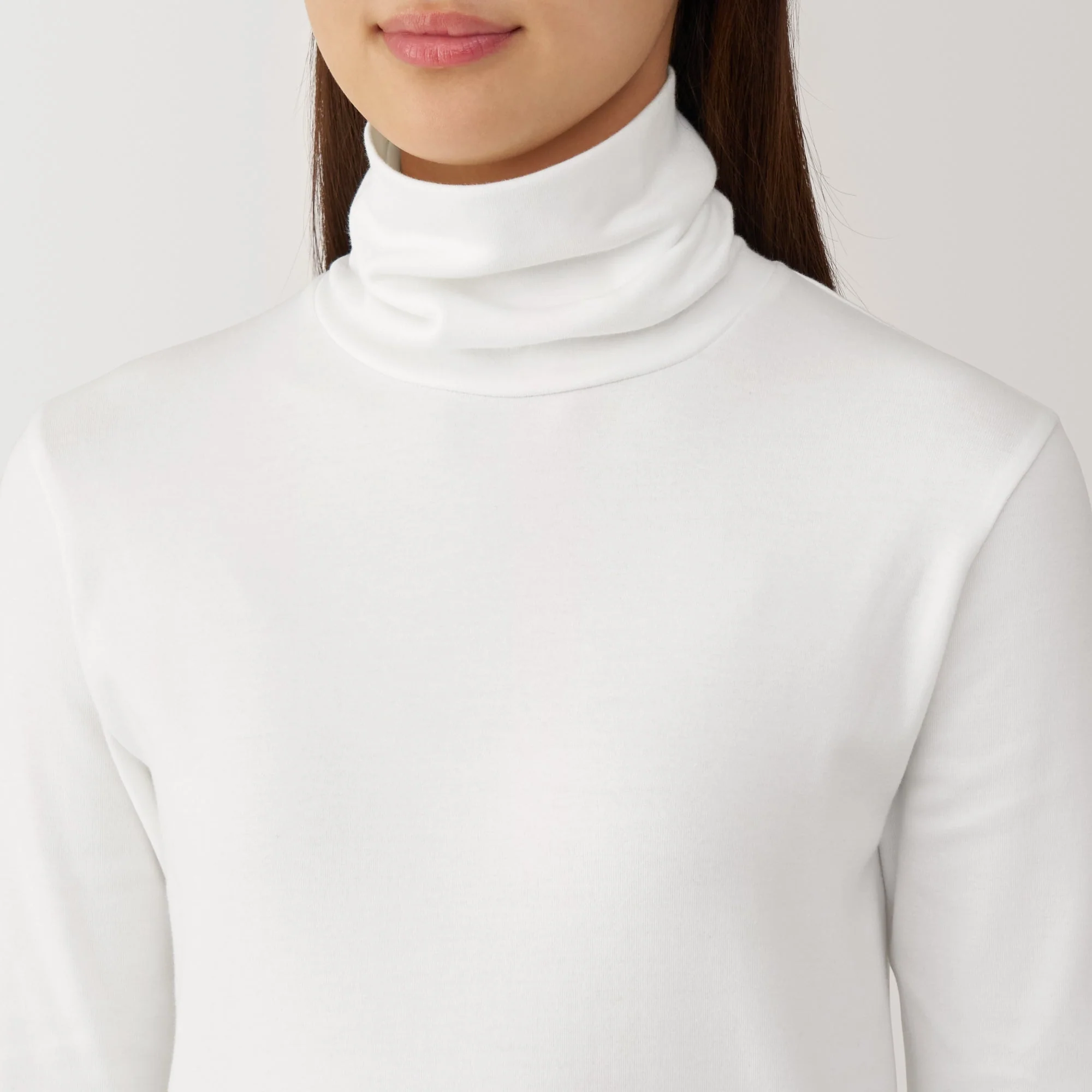 Women's Brushed Ribbed Turtleneck T-Shirt - Image 26