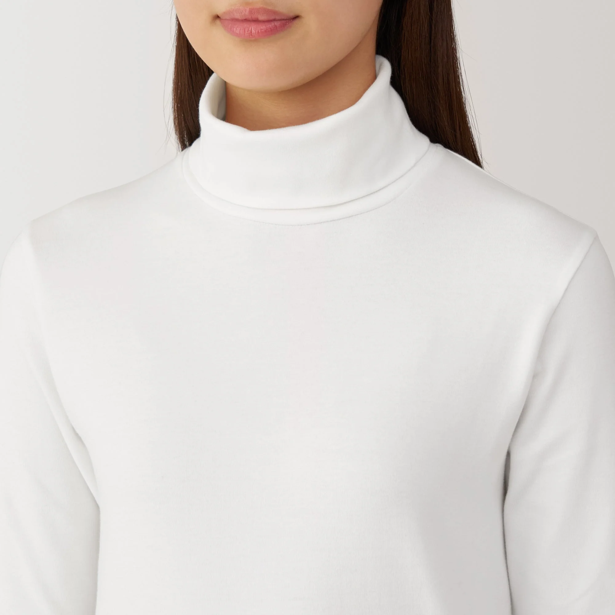 Women's Brushed Ribbed Turtleneck T-Shirt - Image 27