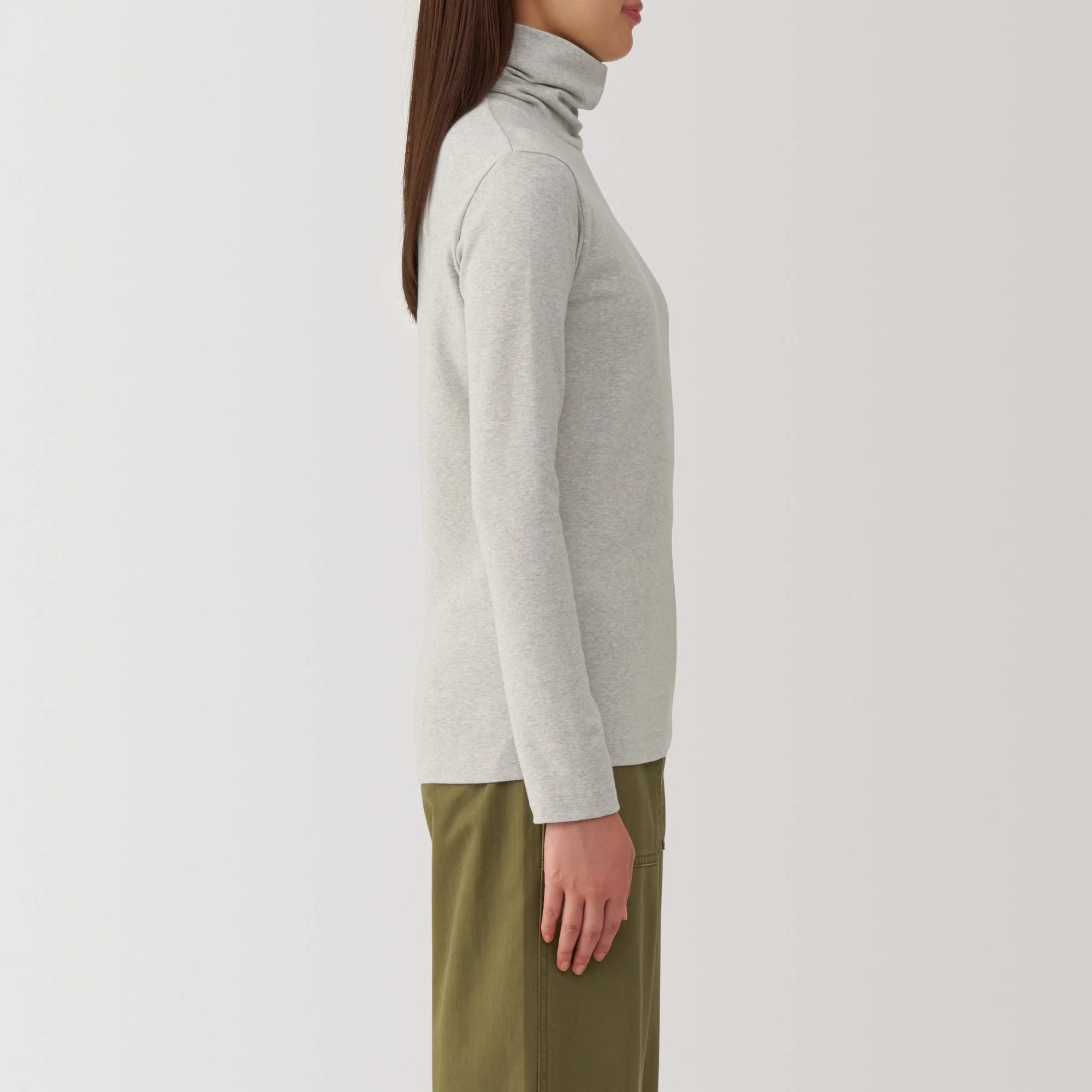 Women's Brushed Ribbed Turtleneck T-Shirt - Image 33
