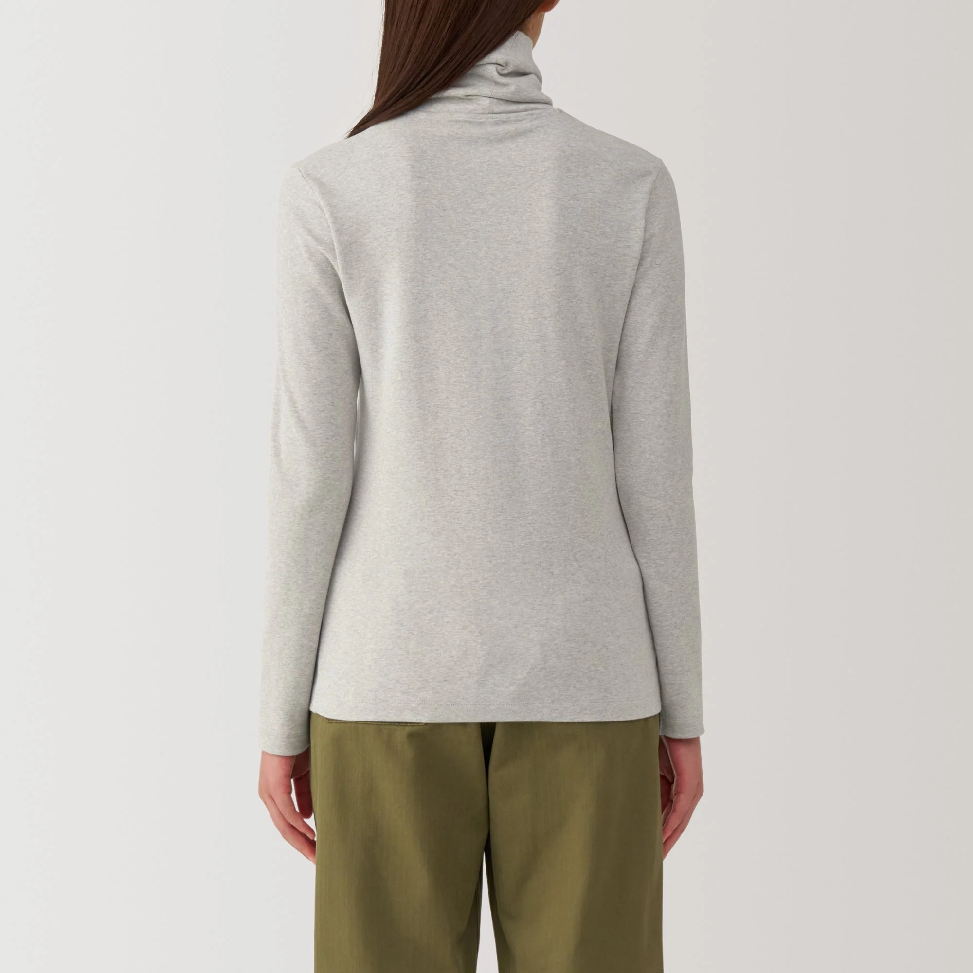 Women's Brushed Ribbed Turtleneck T-Shirt - Image 34