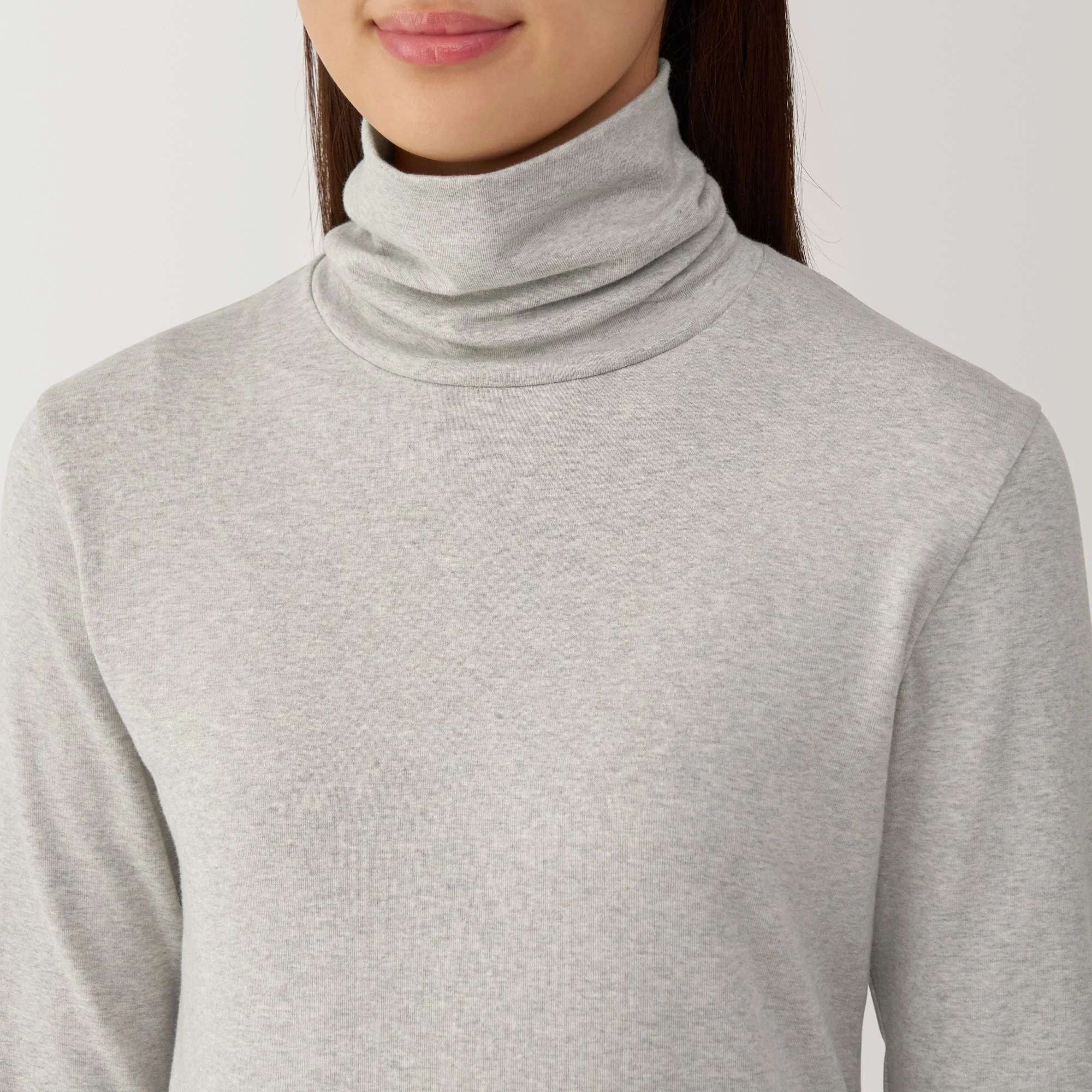 Women's Brushed Ribbed Turtleneck T-Shirt - Image 35