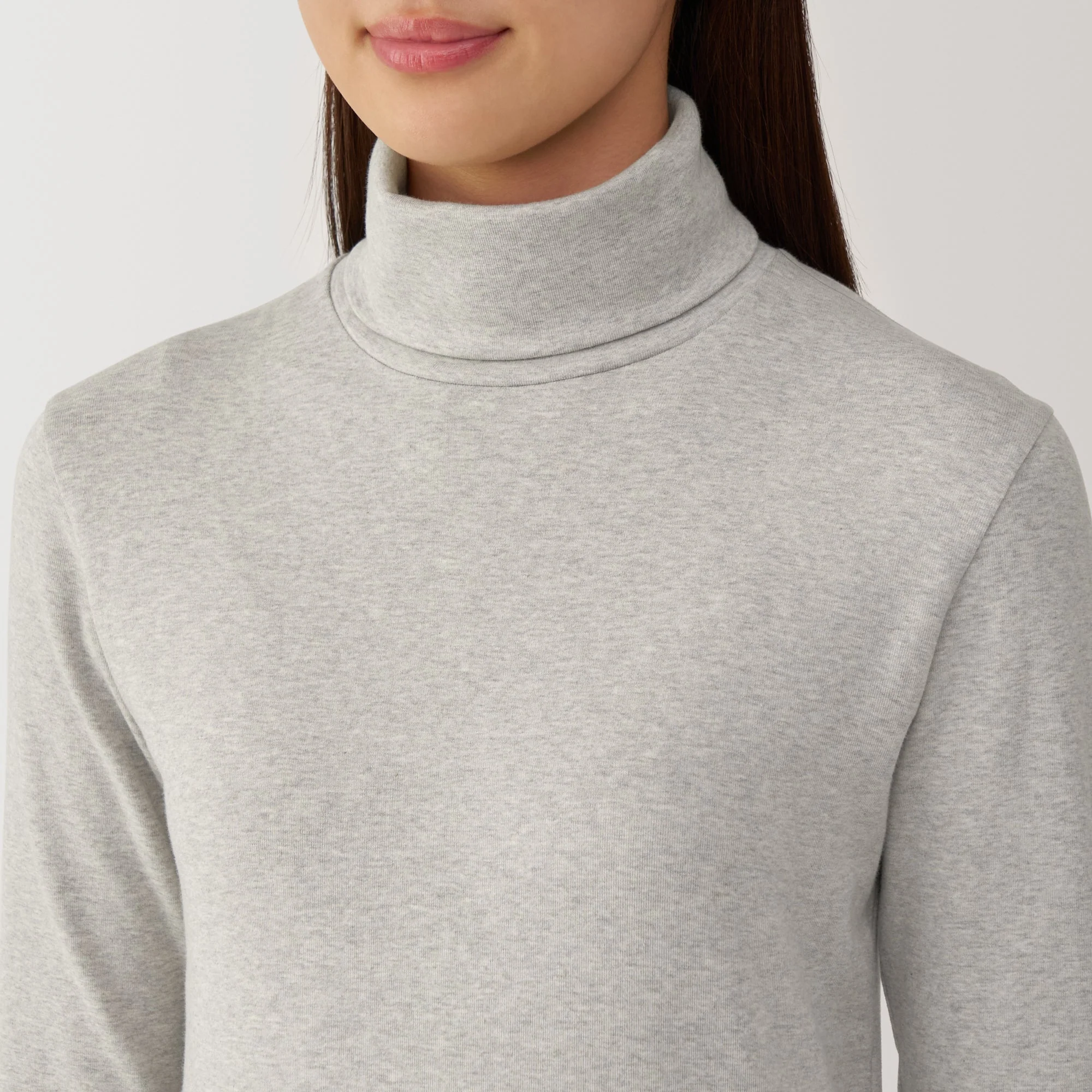 Women's Brushed Ribbed Turtleneck T-Shirt - Image 36