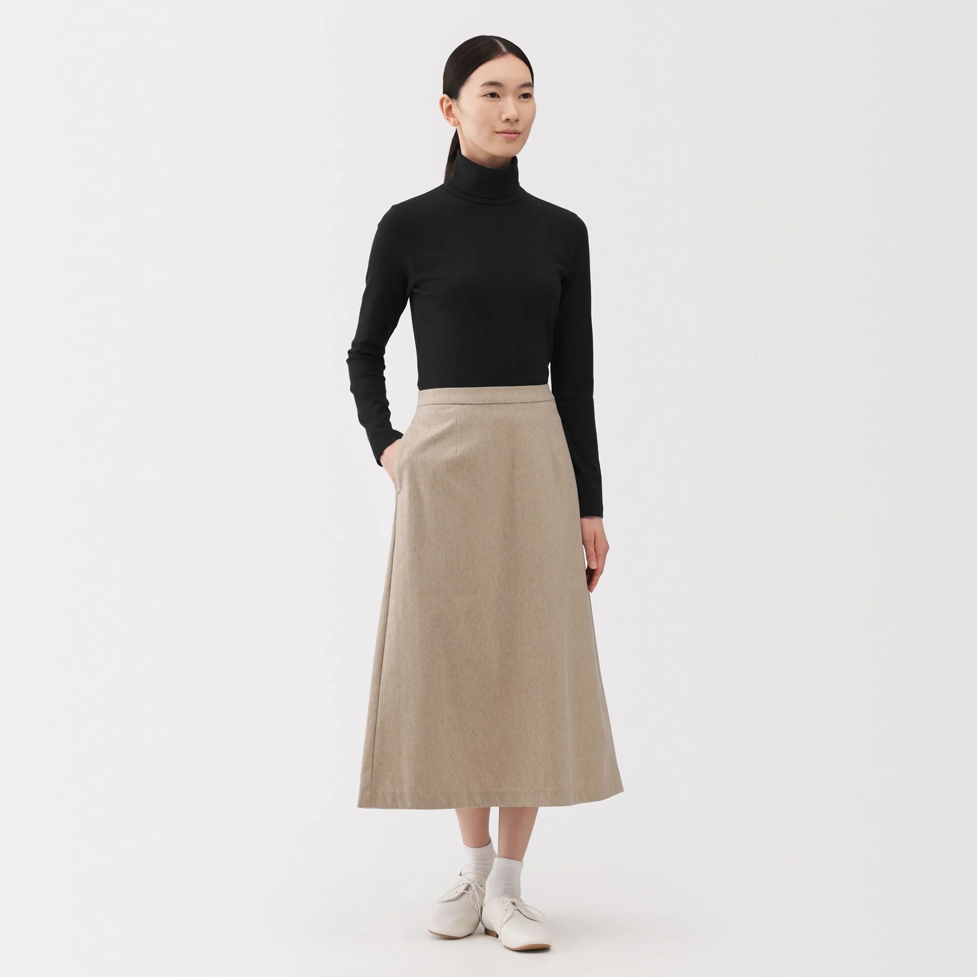 Women's Brushed Ribbed Turtleneck T-Shirt - Image 5