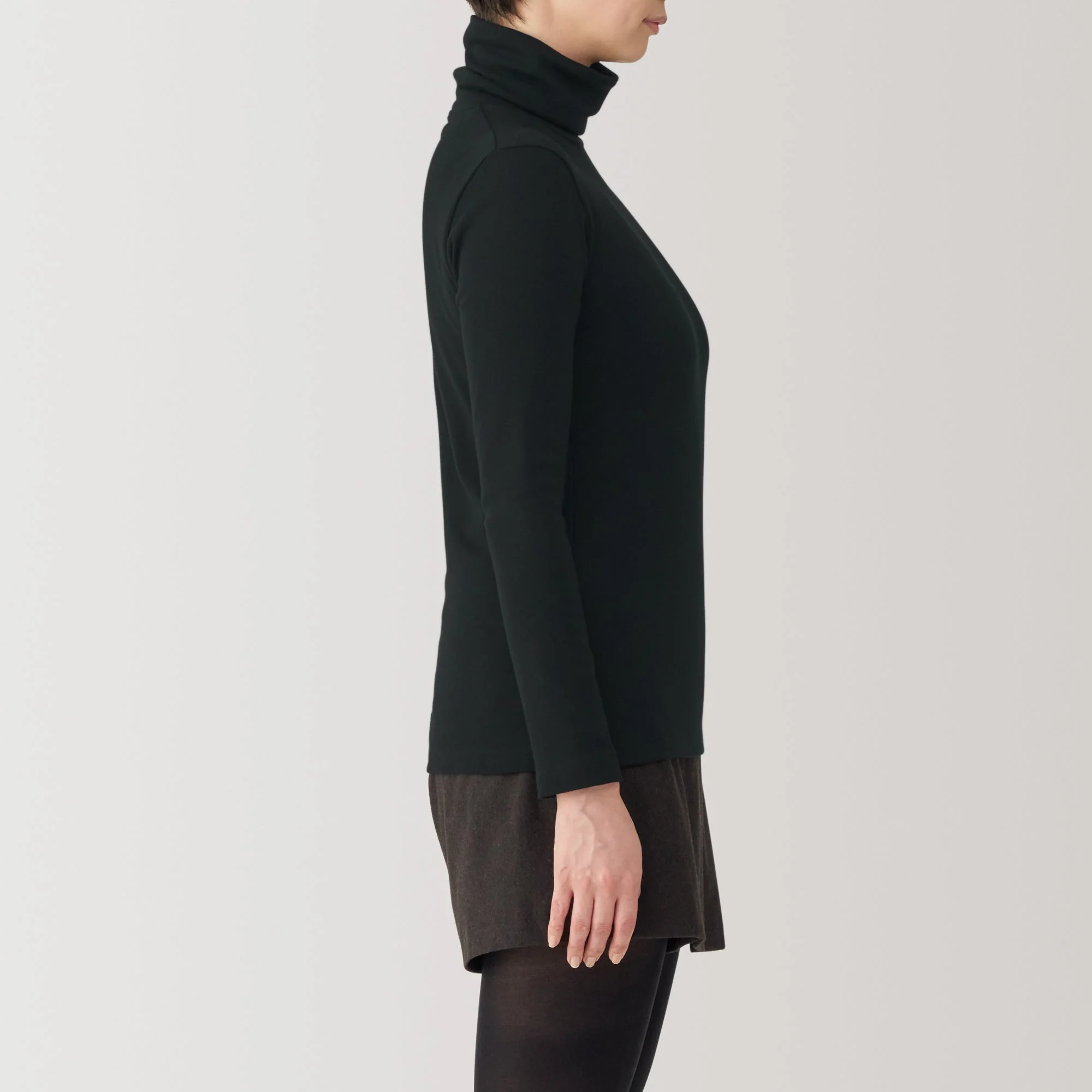 Women's Brushed Ribbed Turtleneck T-Shirt - Image 6