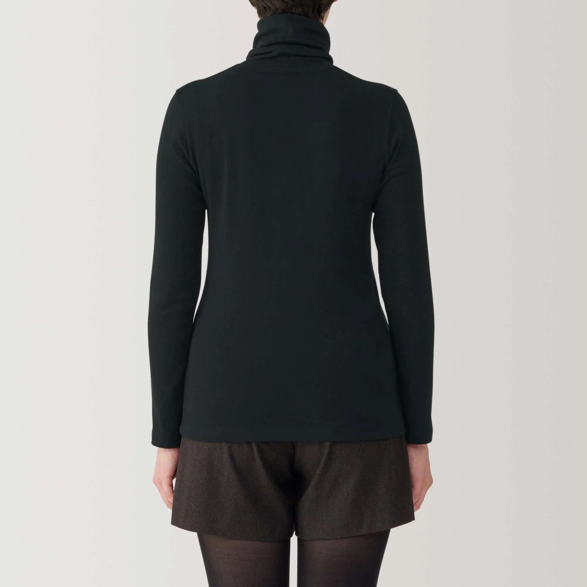 Women's Brushed Ribbed Turtleneck T-Shirt - Image 7