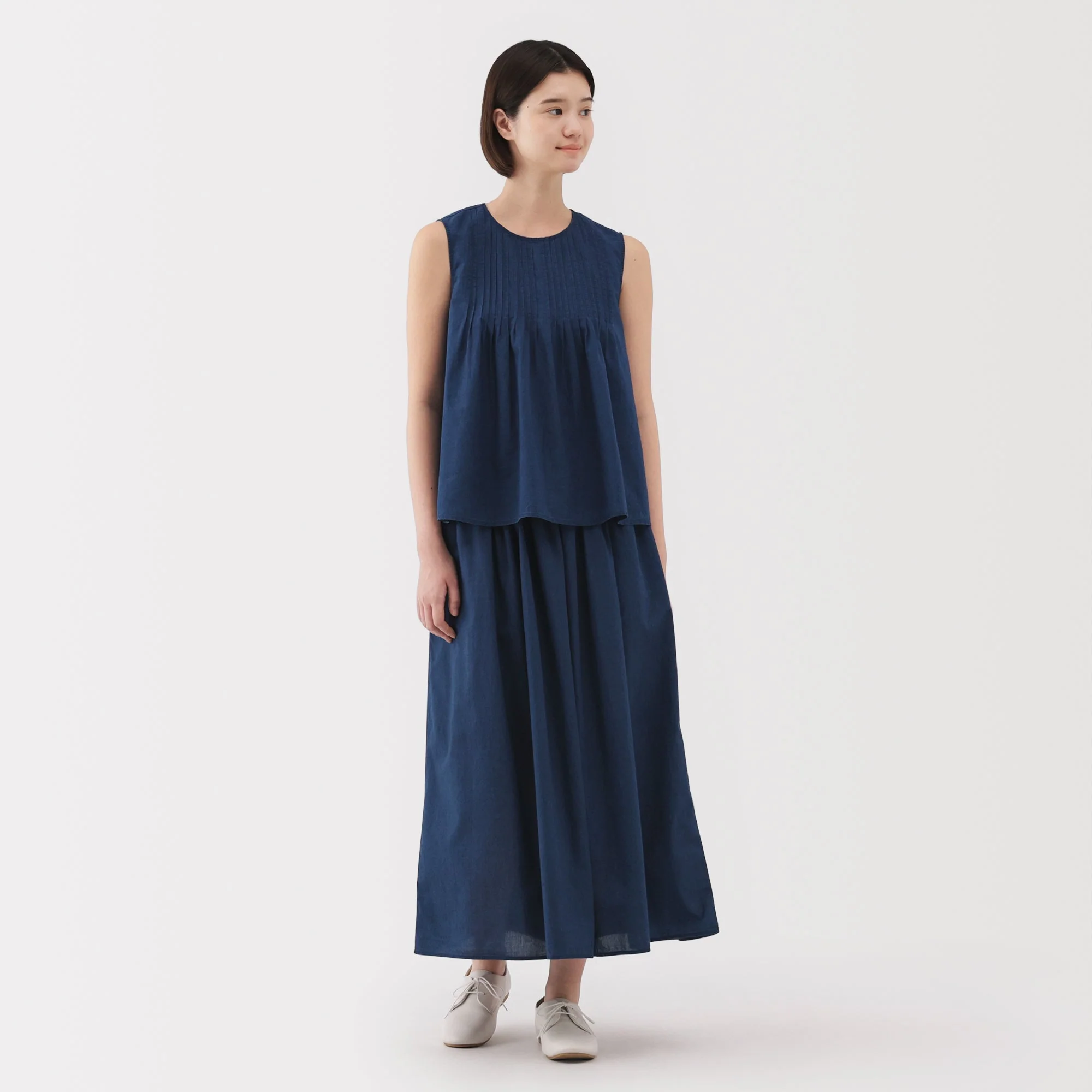 Women's Cotton Voile Gather Maxi-Skirt - Image 4