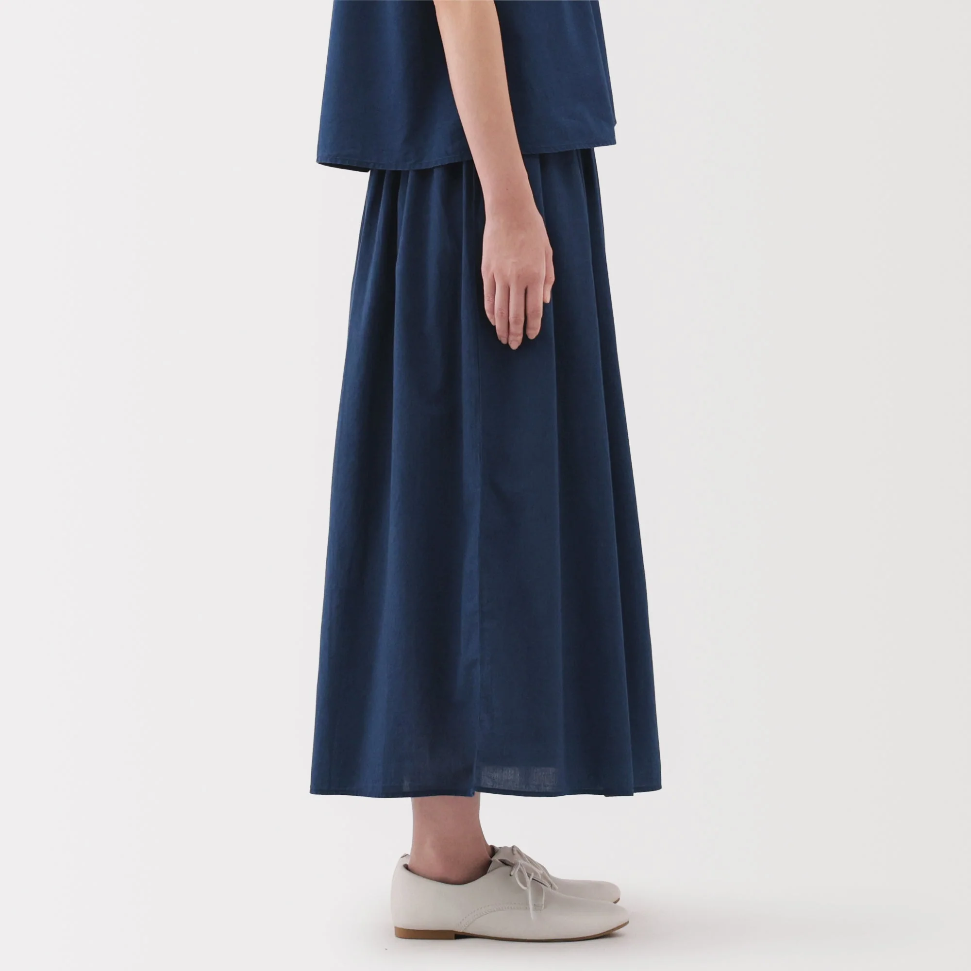 Women's Cotton Voile Gather Maxi-Skirt - Image 5