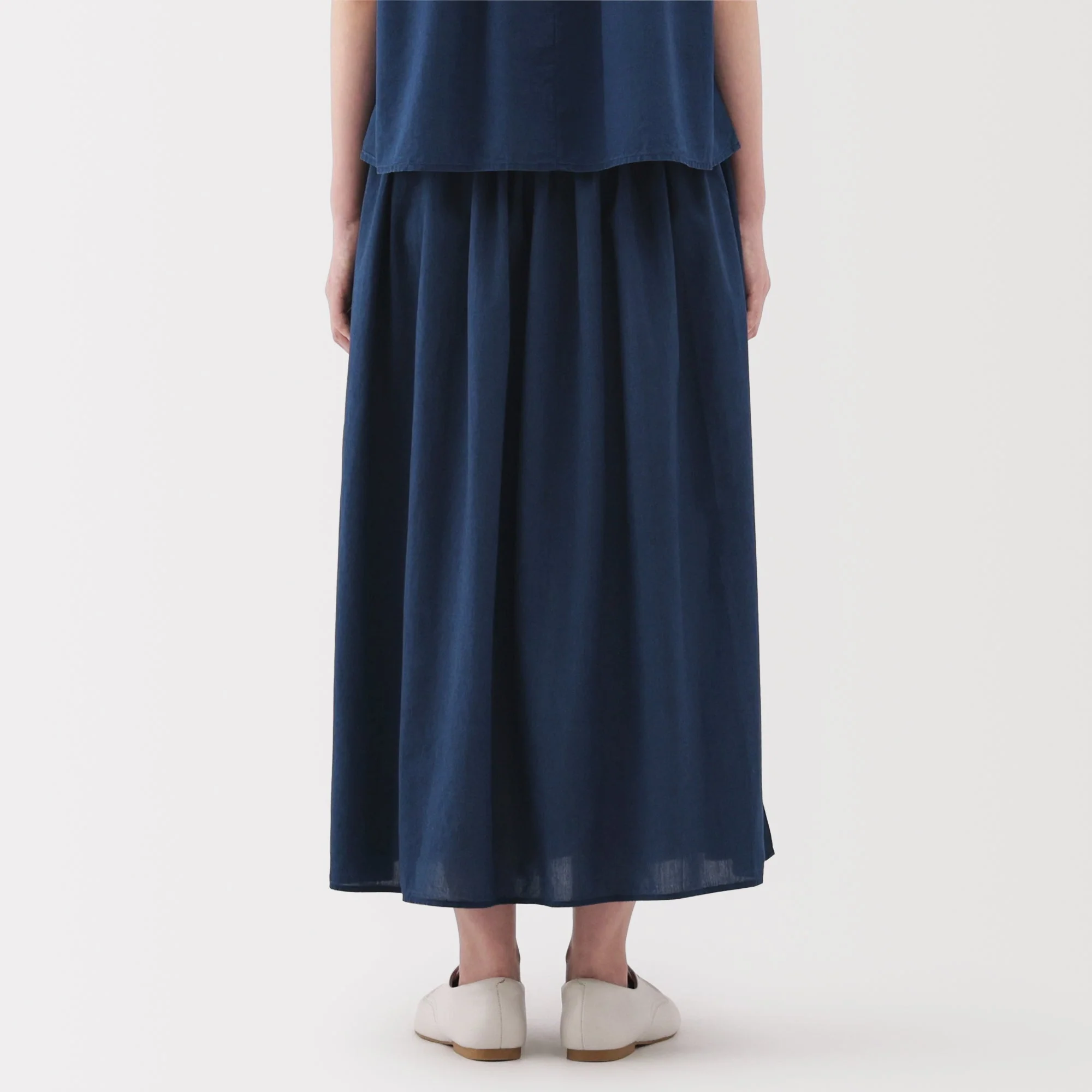 Women's Cotton Voile Gather Maxi-Skirt - Image 6