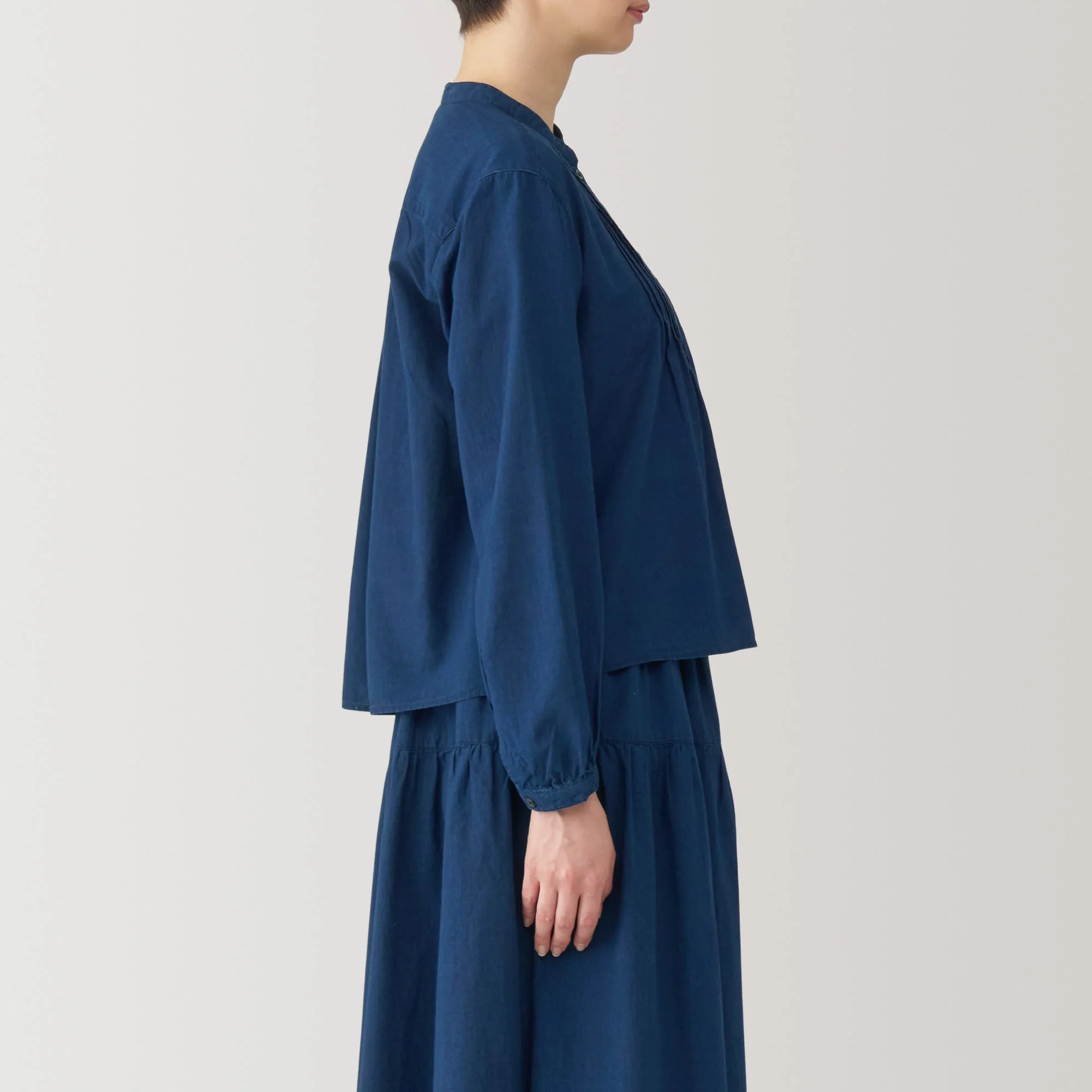 Women's Cotton Voile Indigo Blouse - Image 5