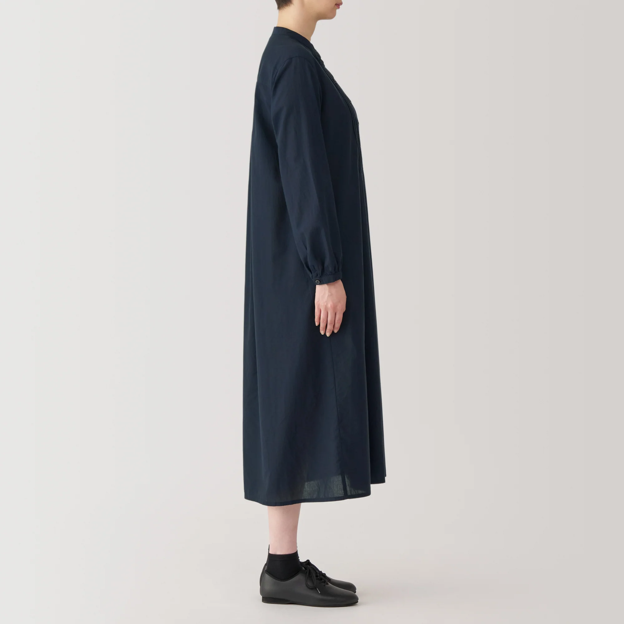 Women's Cotton Voile Long Sleeve Dress - Image 5