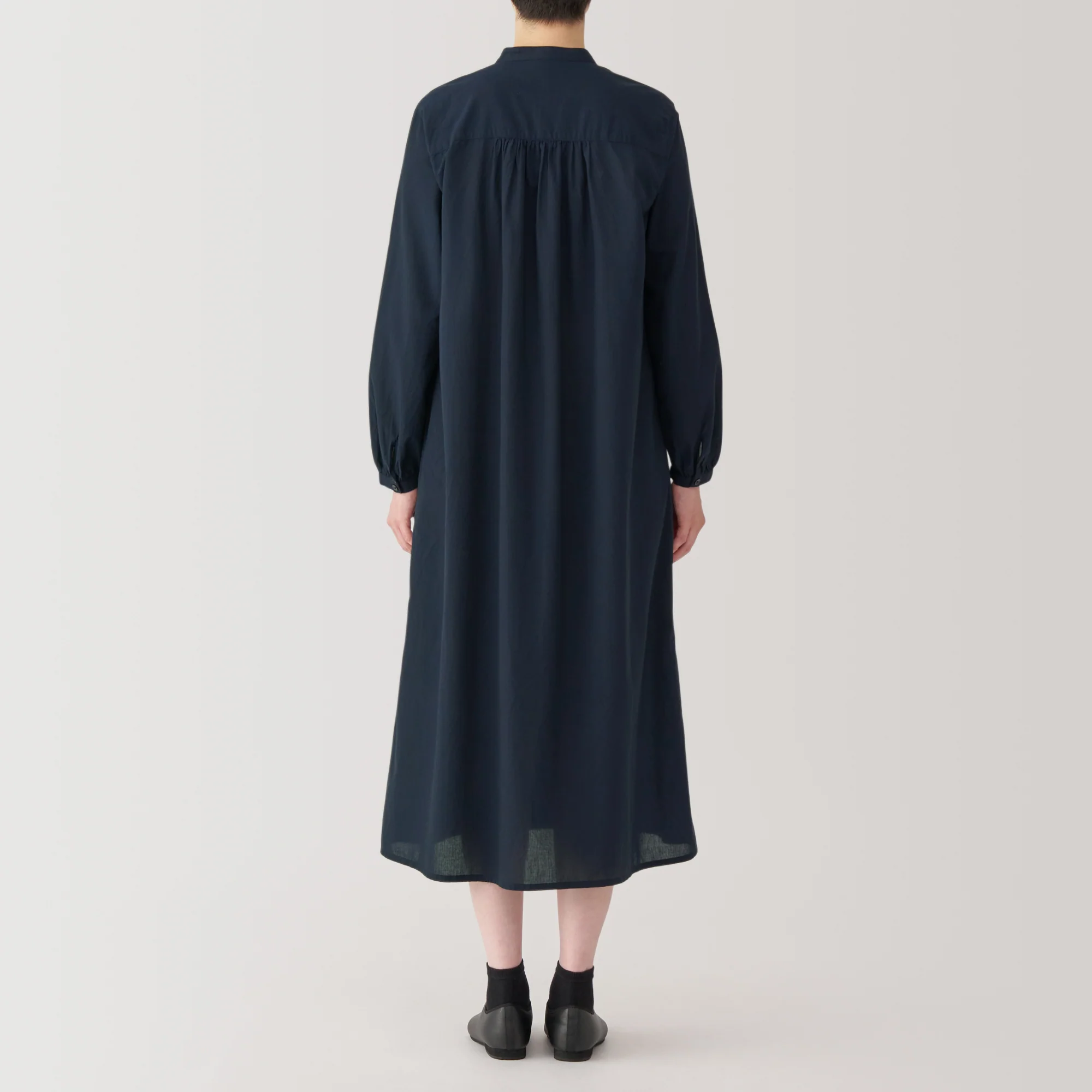 Women's Cotton Voile Long Sleeve Dress - Image 6