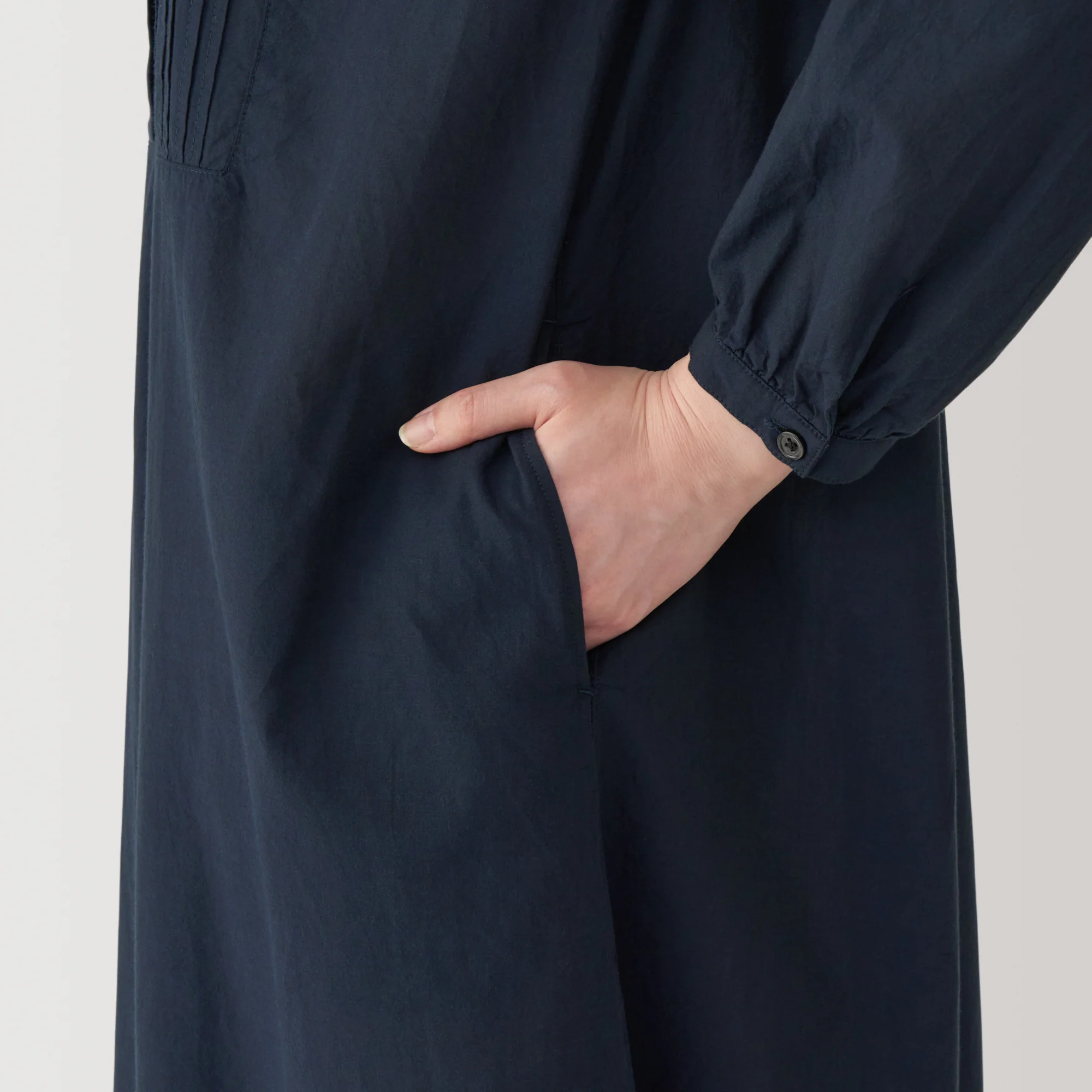 Women's Cotton Voile Long Sleeve Dress - Image 8