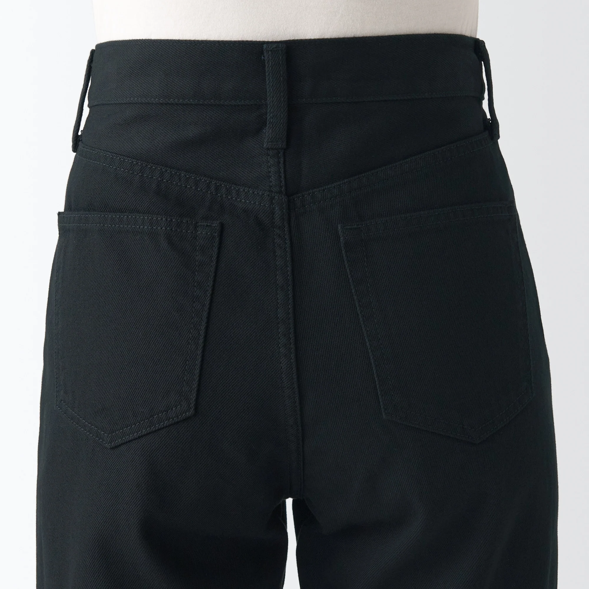 Women's Denim Regular Pants Black (L 30inch / 77cm) - Image 9