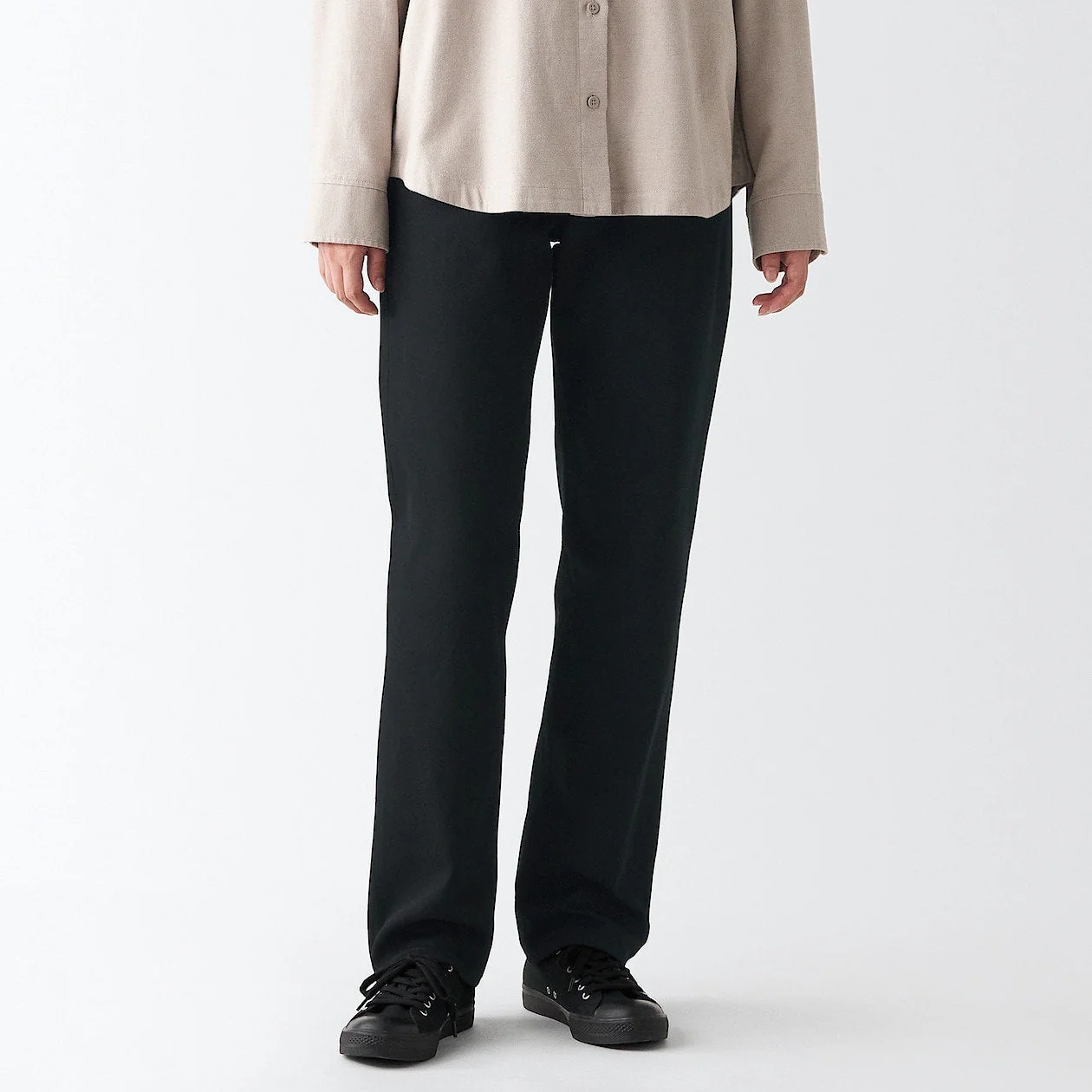 Women's Denim Regular Pants Black - Image 3