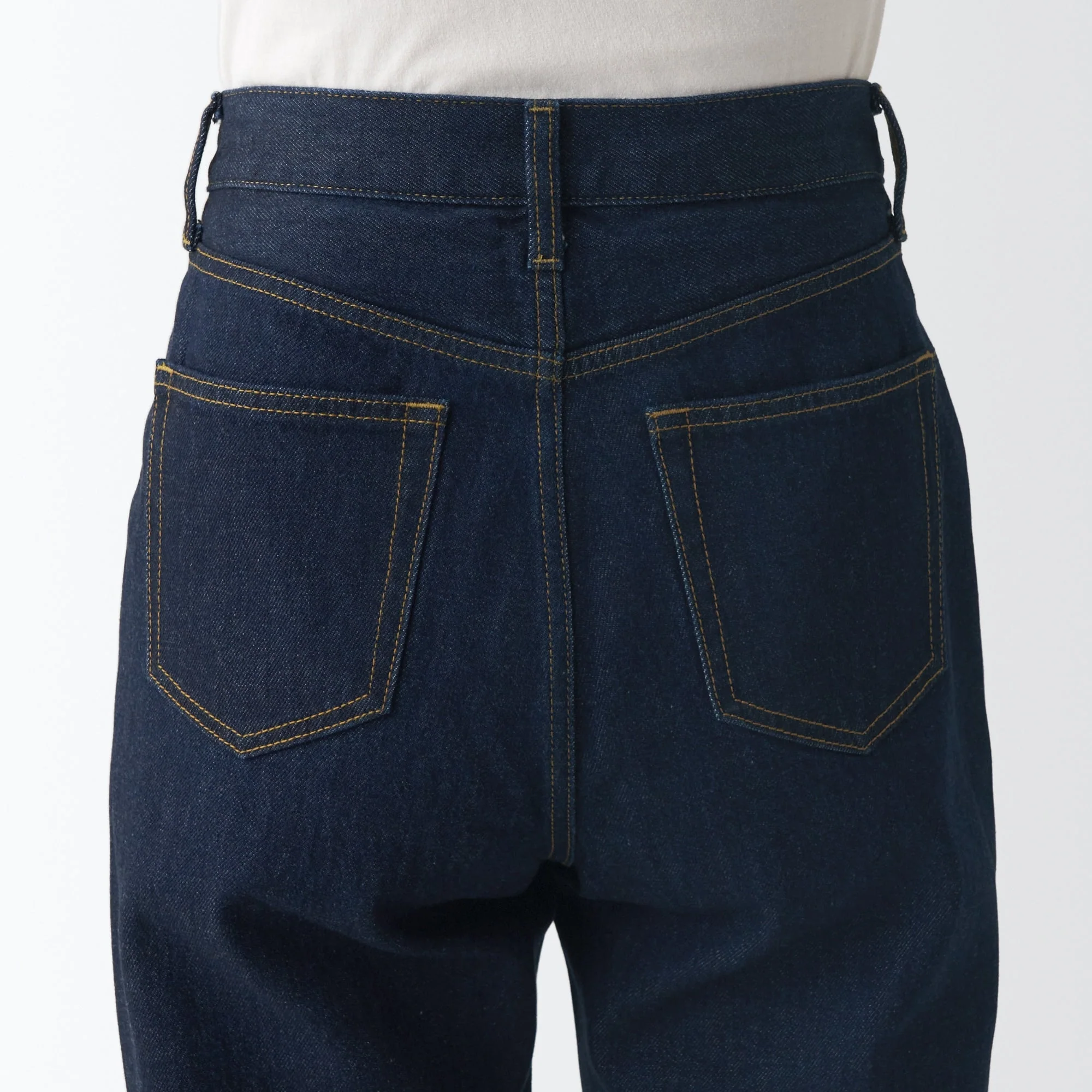 Women's Denim Regular Pants Dark Navy (L 30inch / 77cm) - Image 9
