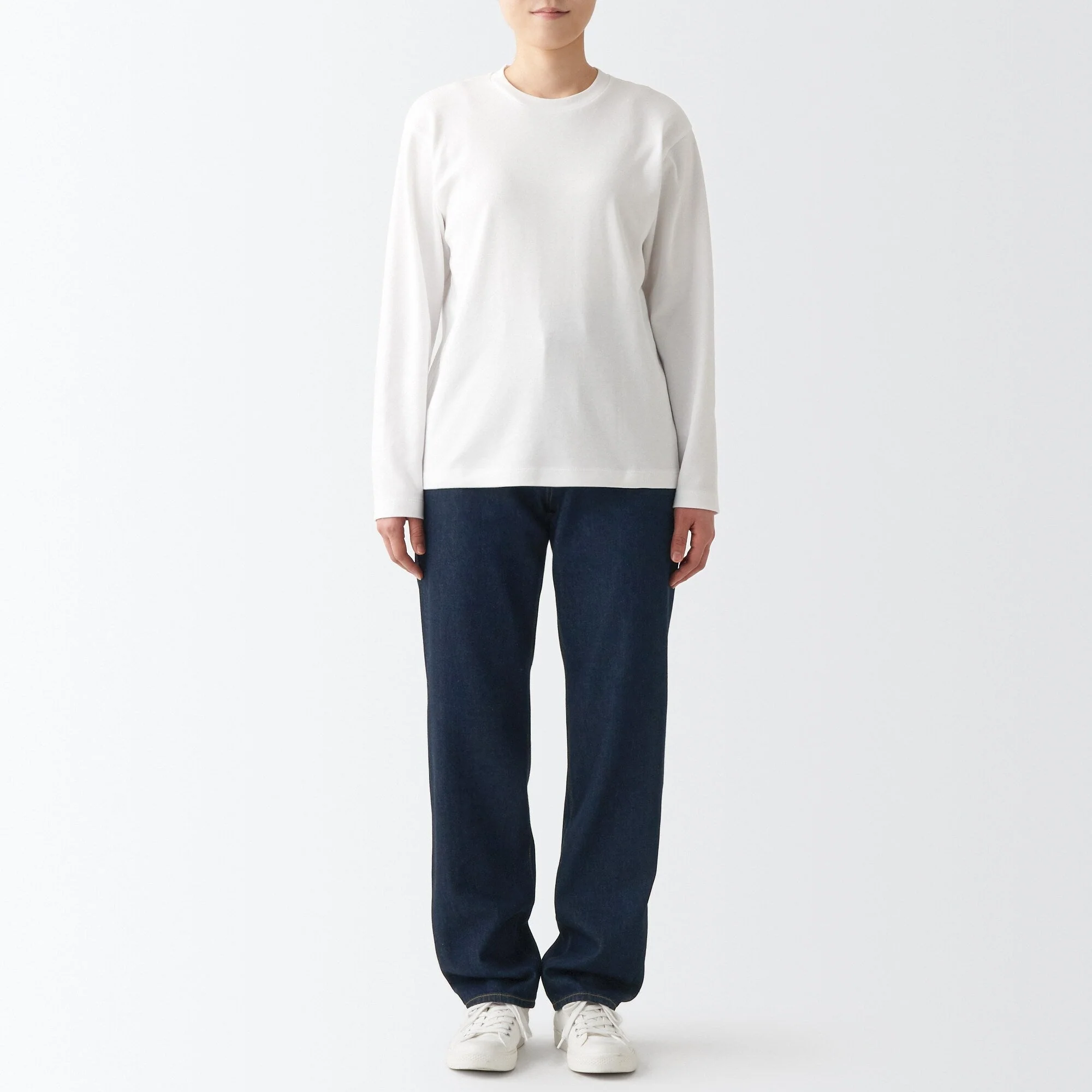 Women's Denim Regular Pants Dark Navy - Image 4