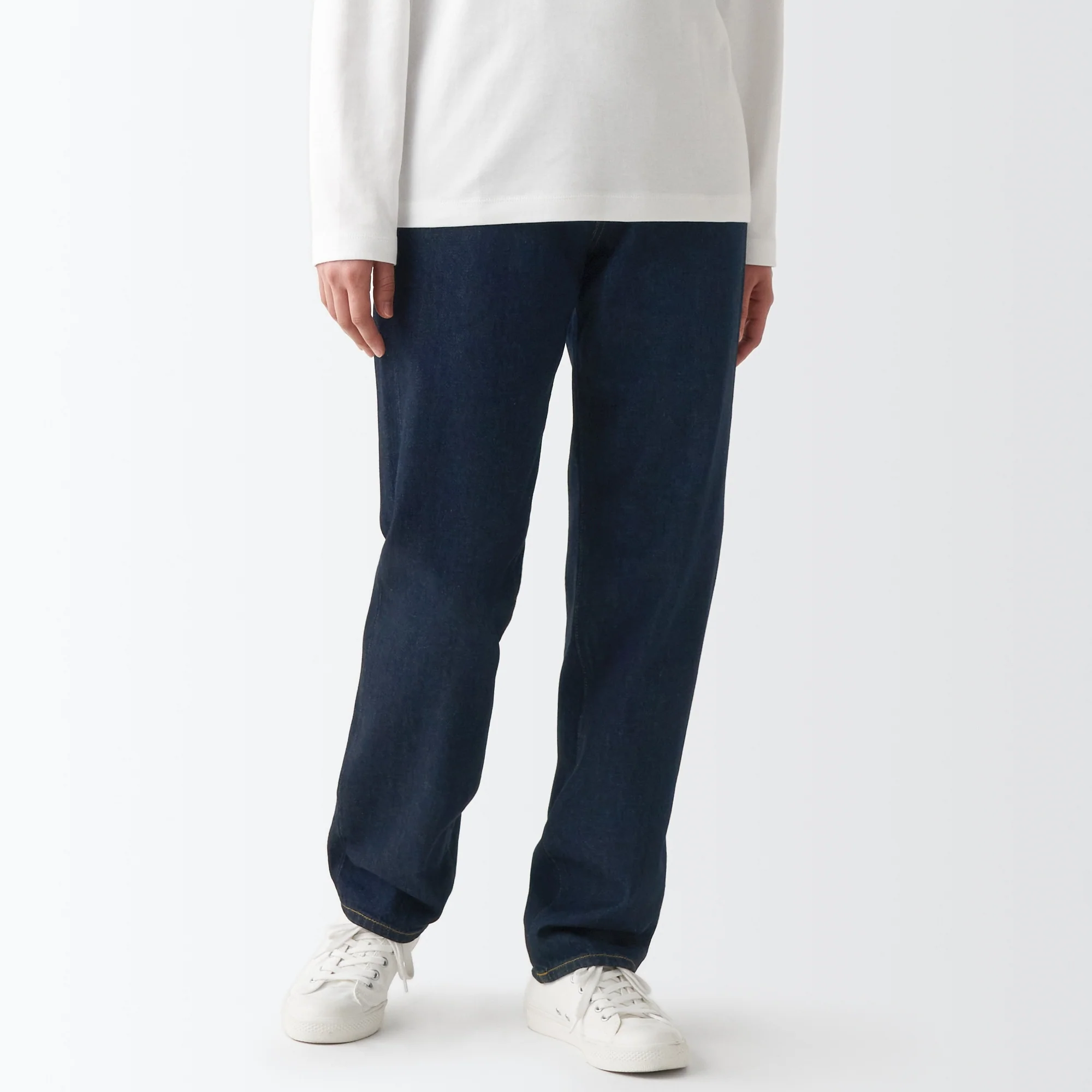Women's Denim Regular Pants - Dark Navy (L 31inch / 79cm) - Image 3