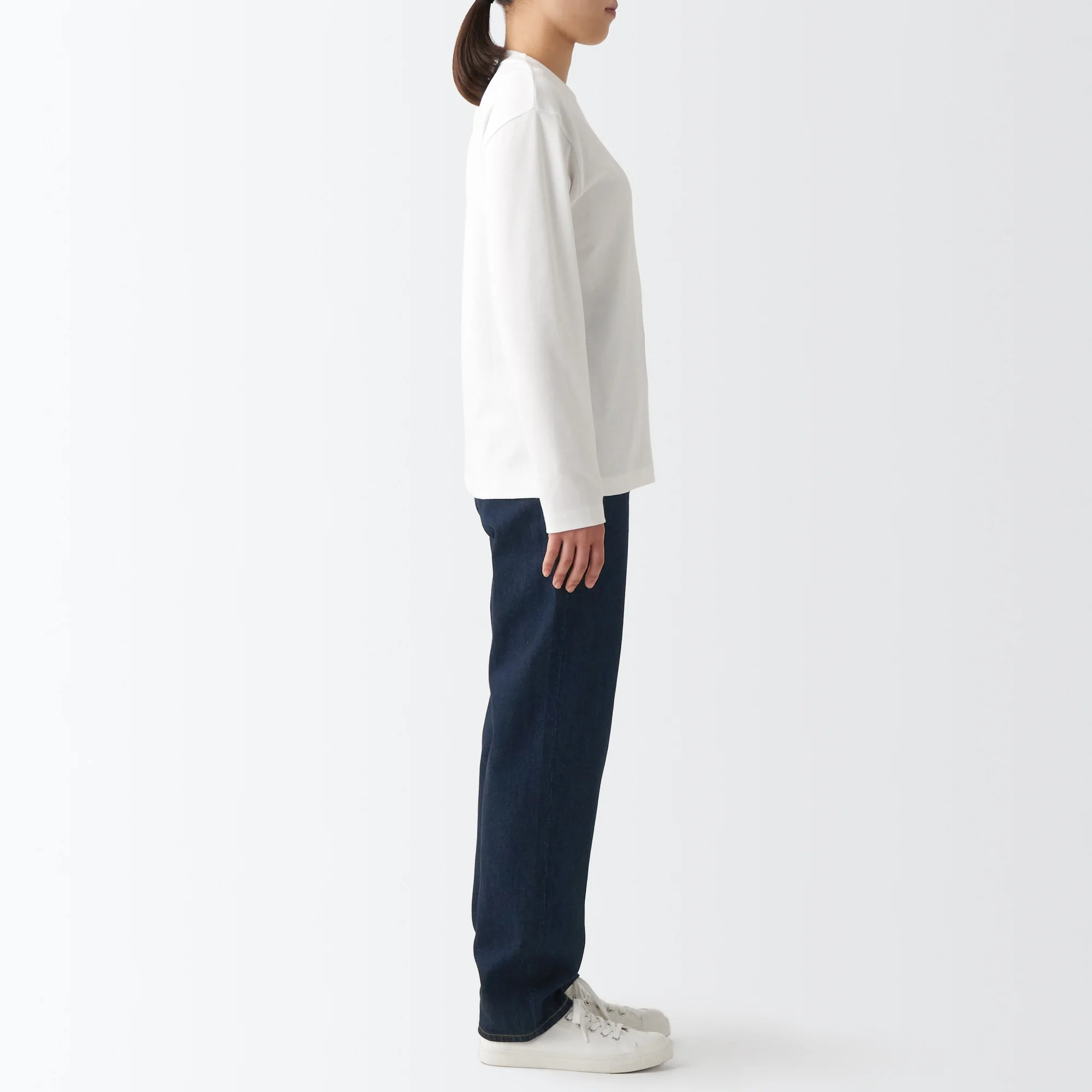 Women's Denim Regular Pants - Dark Navy (L 31inch / 79cm) - Image 5