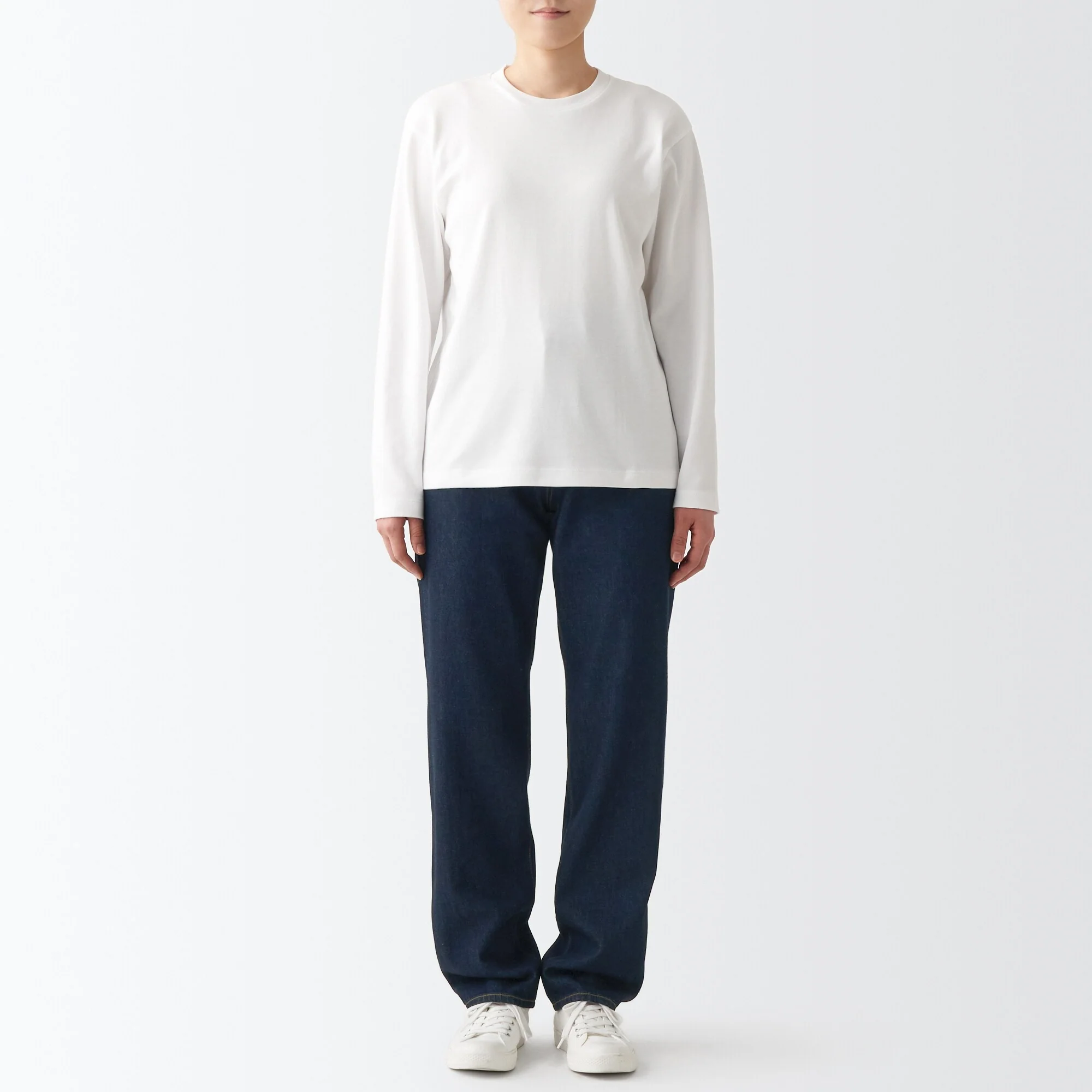 Women's Denim Regular Pants - Dark Navy (L 31inch / 79cm) - Image 7